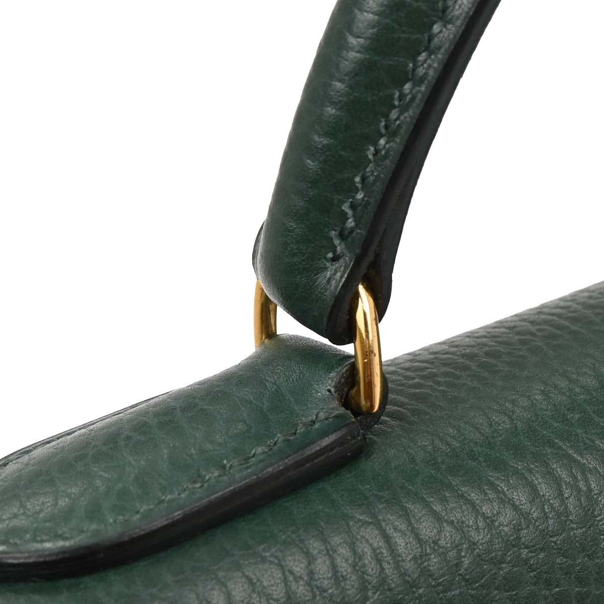 Hermes Green Ardennes Kelly 40 Retourne Handbag