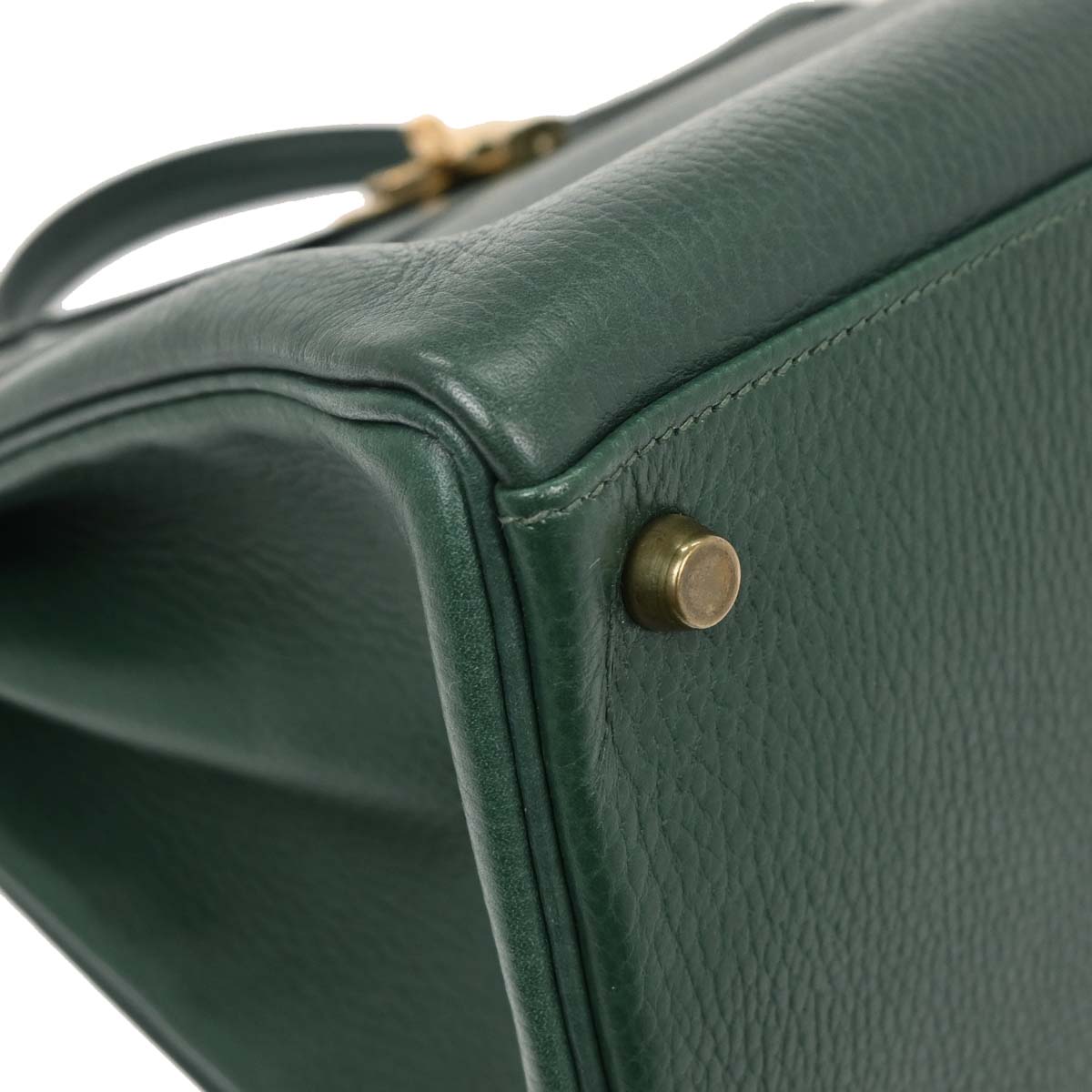 Hermes Green Ardennes Kelly 40 Retourne Handbag
