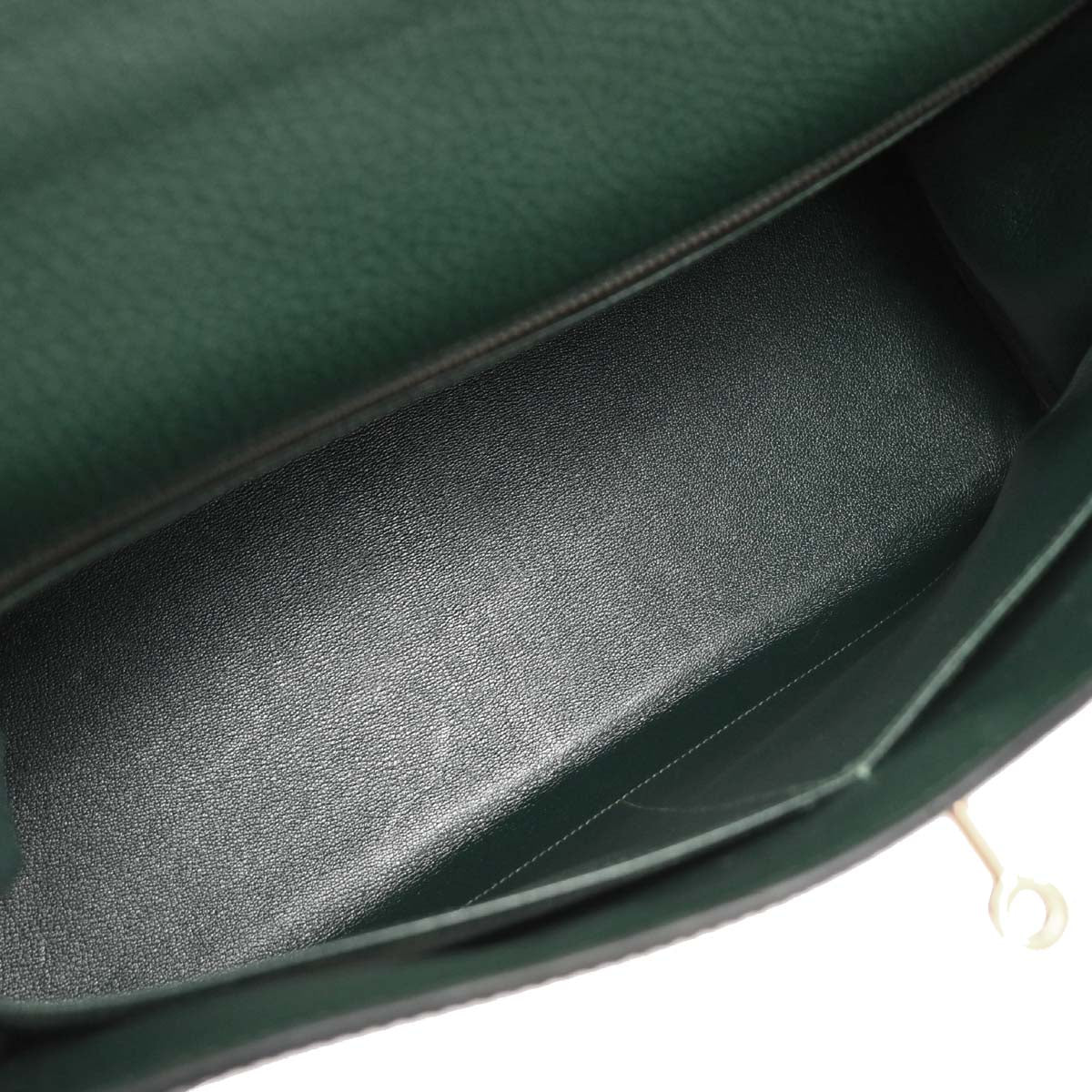 Hermes Green Ardennes Kelly 40 Retourne Handbag