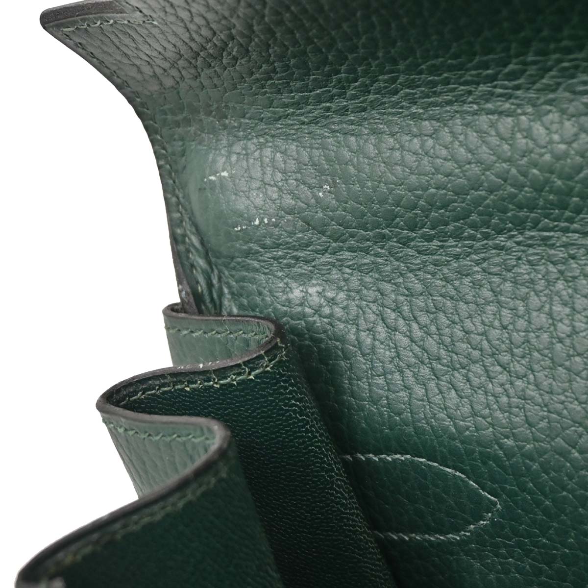 Hermes Green Ardennes Kelly 40 Retourne Handbag