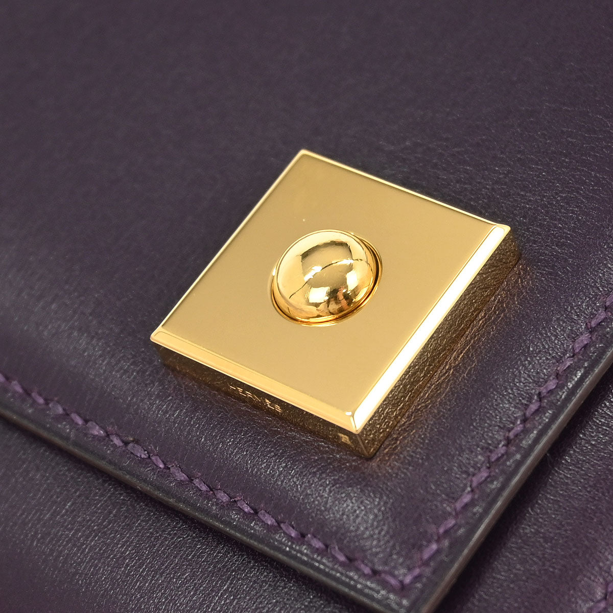Hermes Raisin Box Calf Piano Handbag