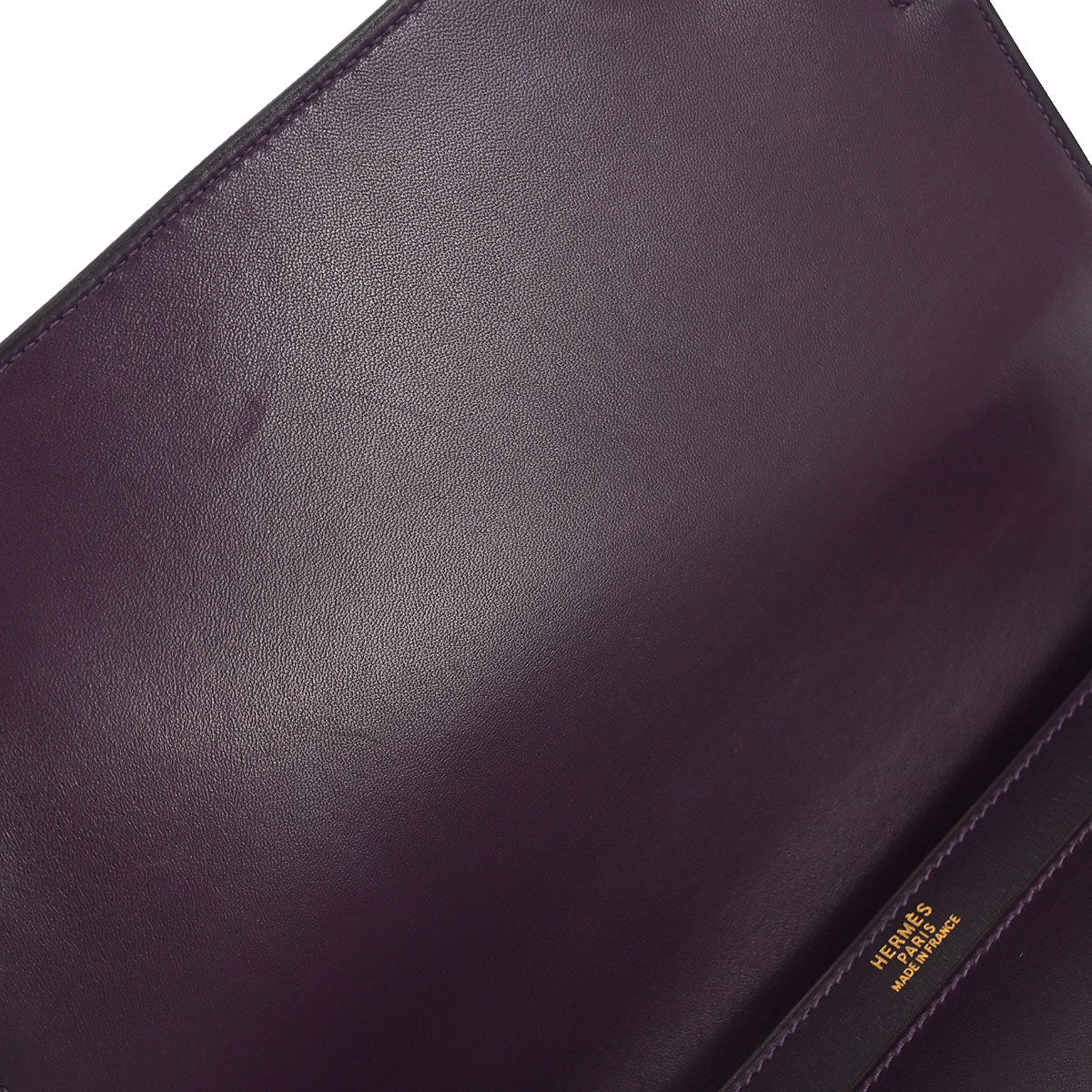 Hermes Raisin Box Calf Piano Handbag