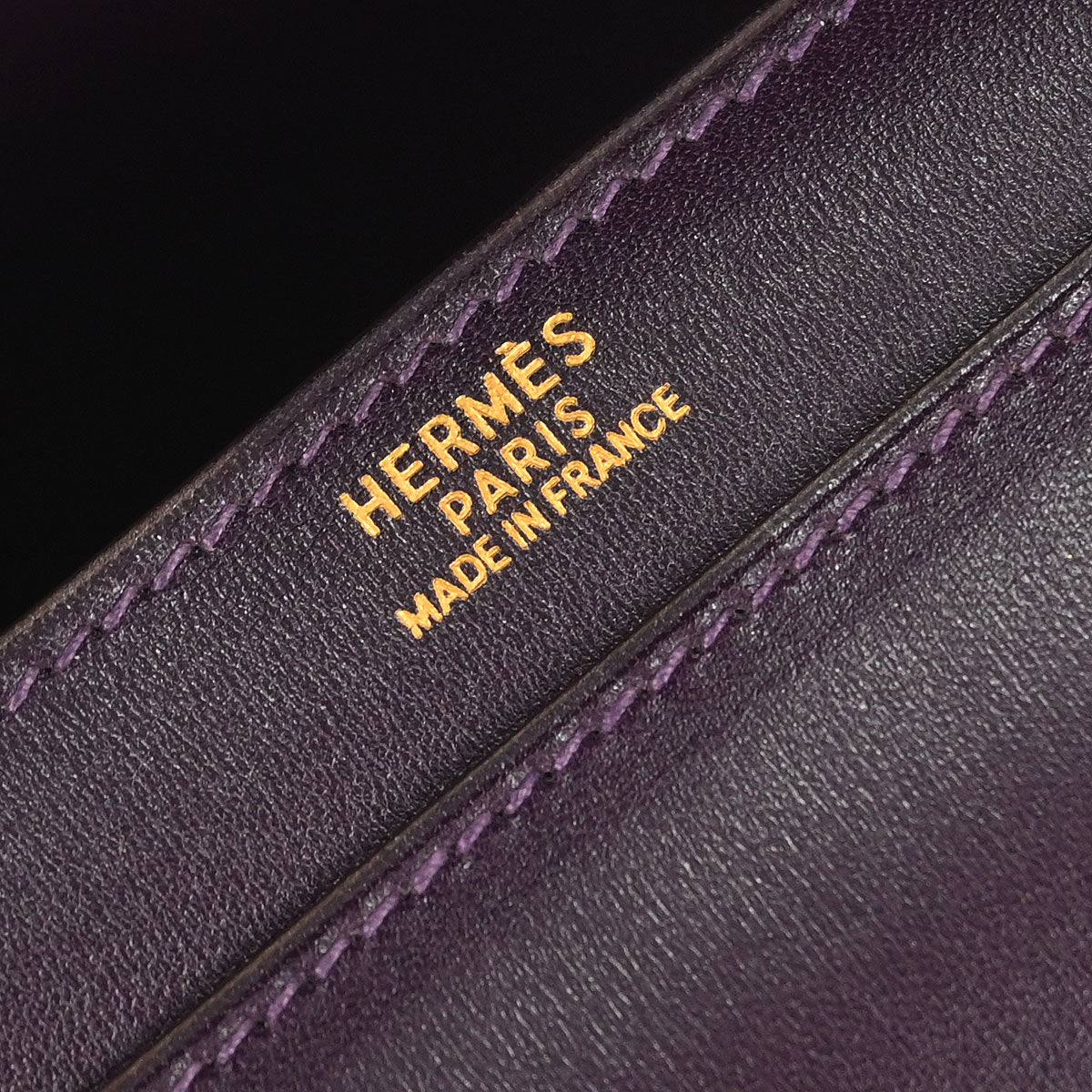 Hermes Raisin Box Calf Piano Handbag