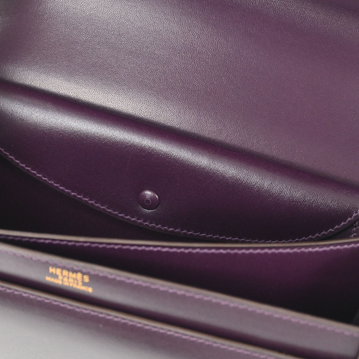 Hermes Raisin Box Calf Piano Handbag