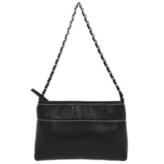 Chanel Black Lambskin Pouch Handbag