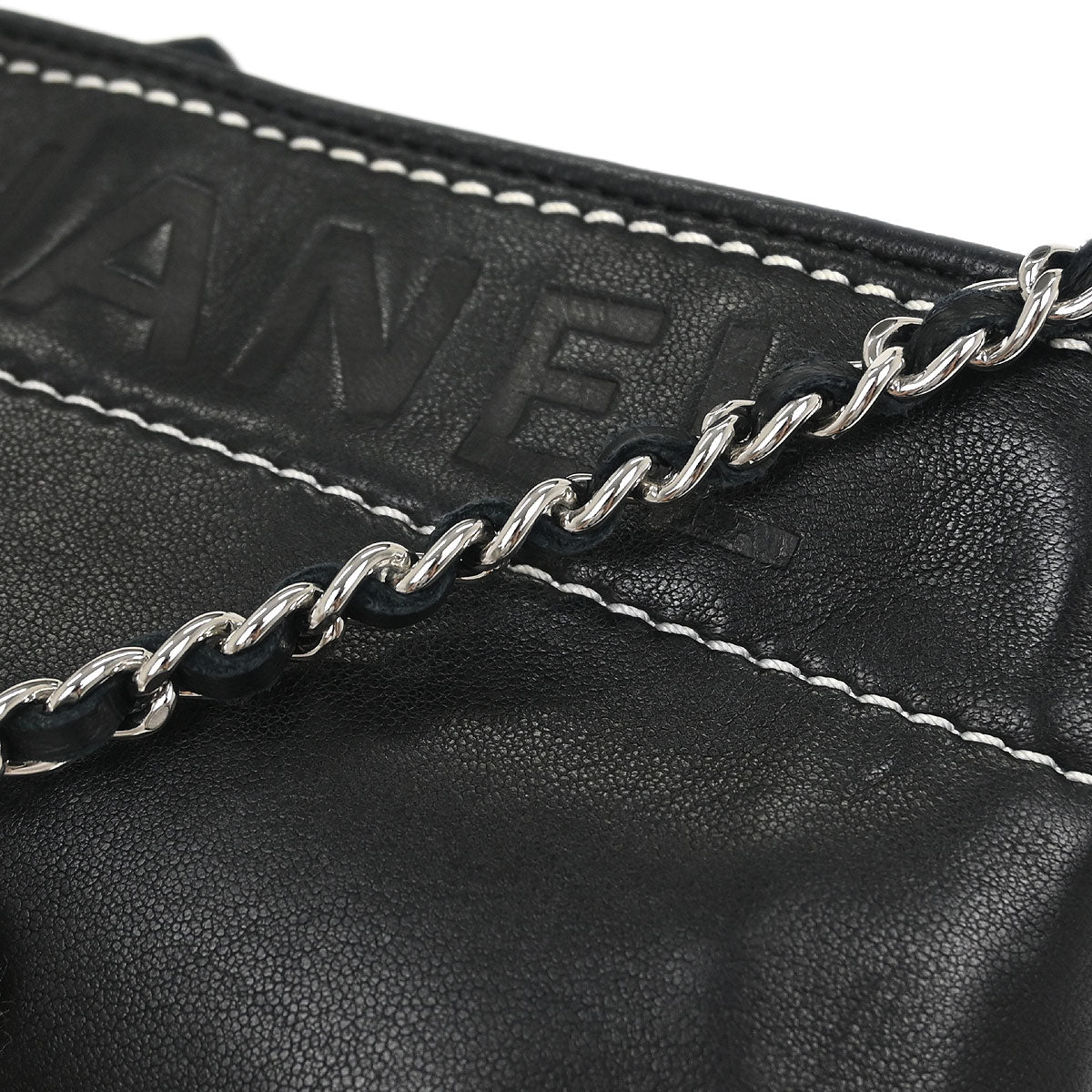 Chanel Black Lambskin Pouch Handbag