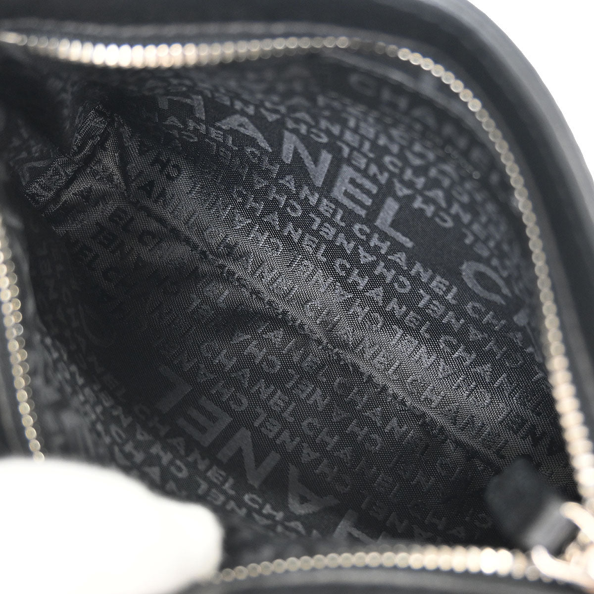 Chanel Black Lambskin Pouch Handbag