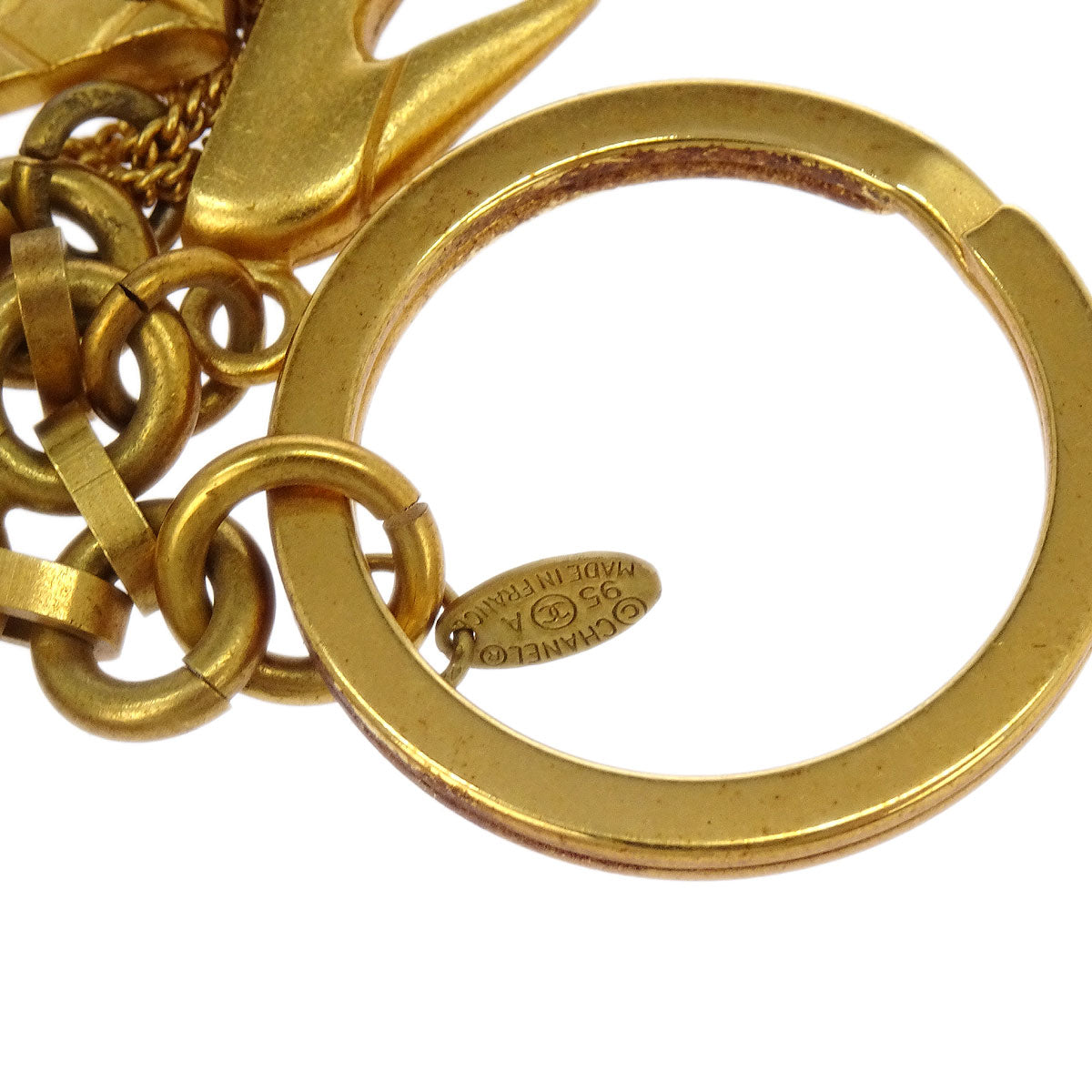 Chanel Gold Key Holder Bag Charm Icon Small Good 95A