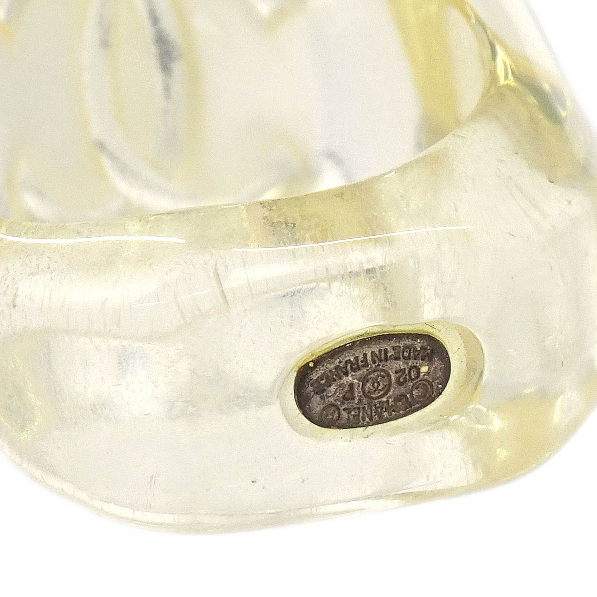 Chanel Ring Clear Acrylic #53 02P