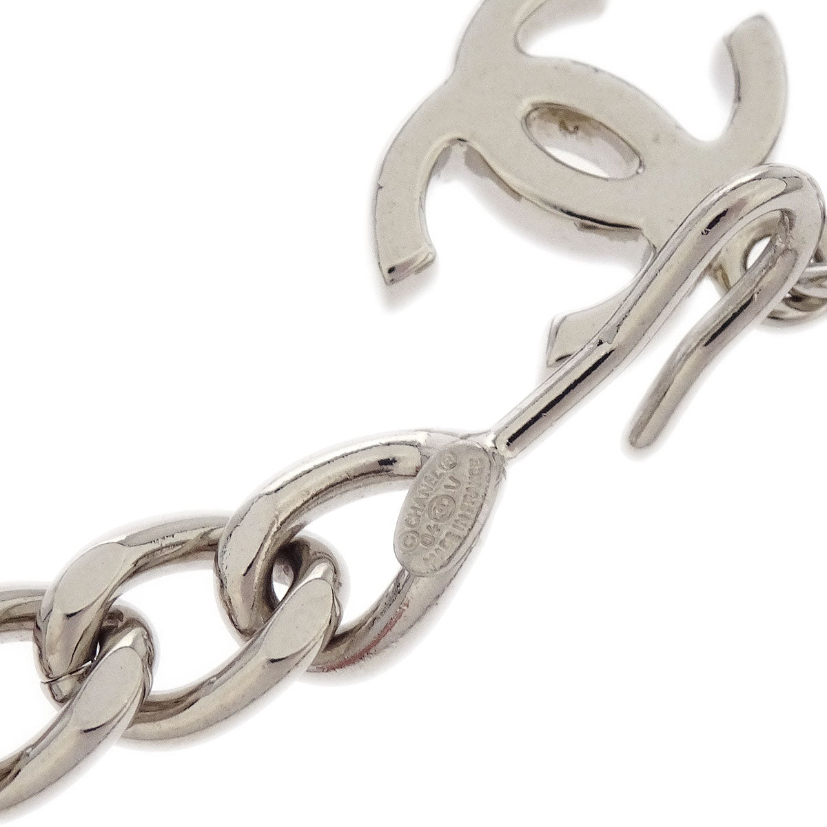 Chanel Charm Chain Belt Silver 04V Small Good