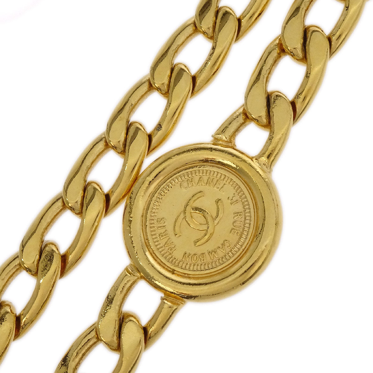 Chanel Chain Belt Medallion Gold Small Good