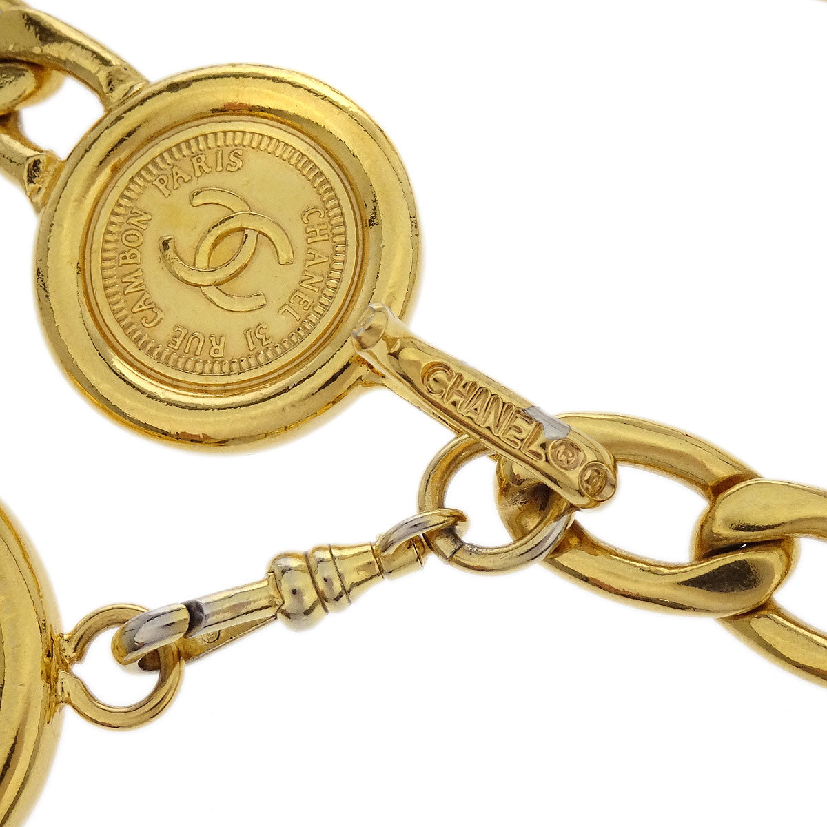 Chanel Chain Belt Medallion Gold Small Good