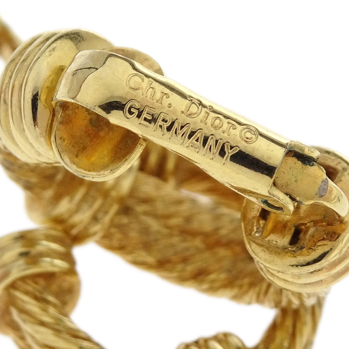 Christian Dior Earrings Clip-On Gold