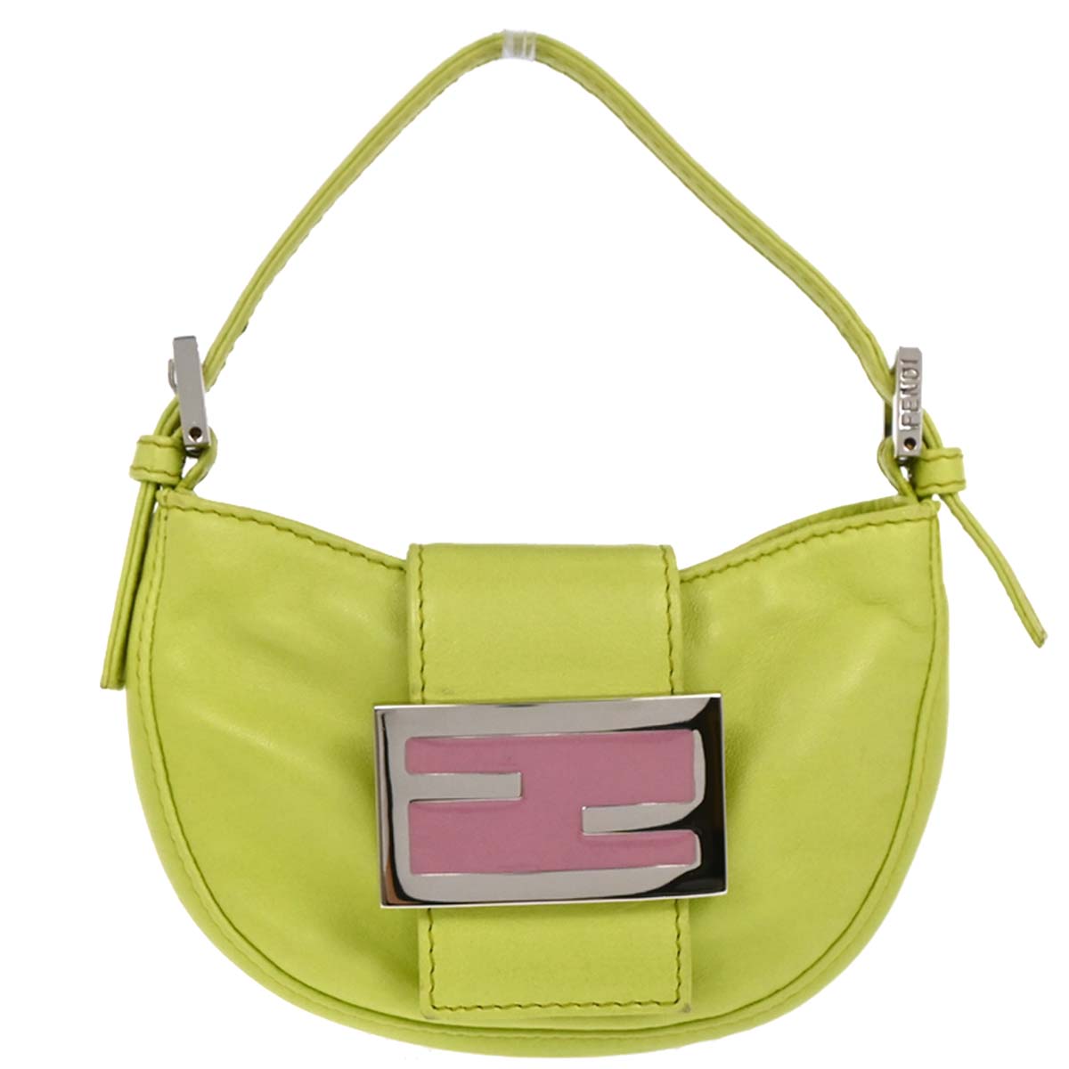 Fendi Light Green Leather Mini Handbag
