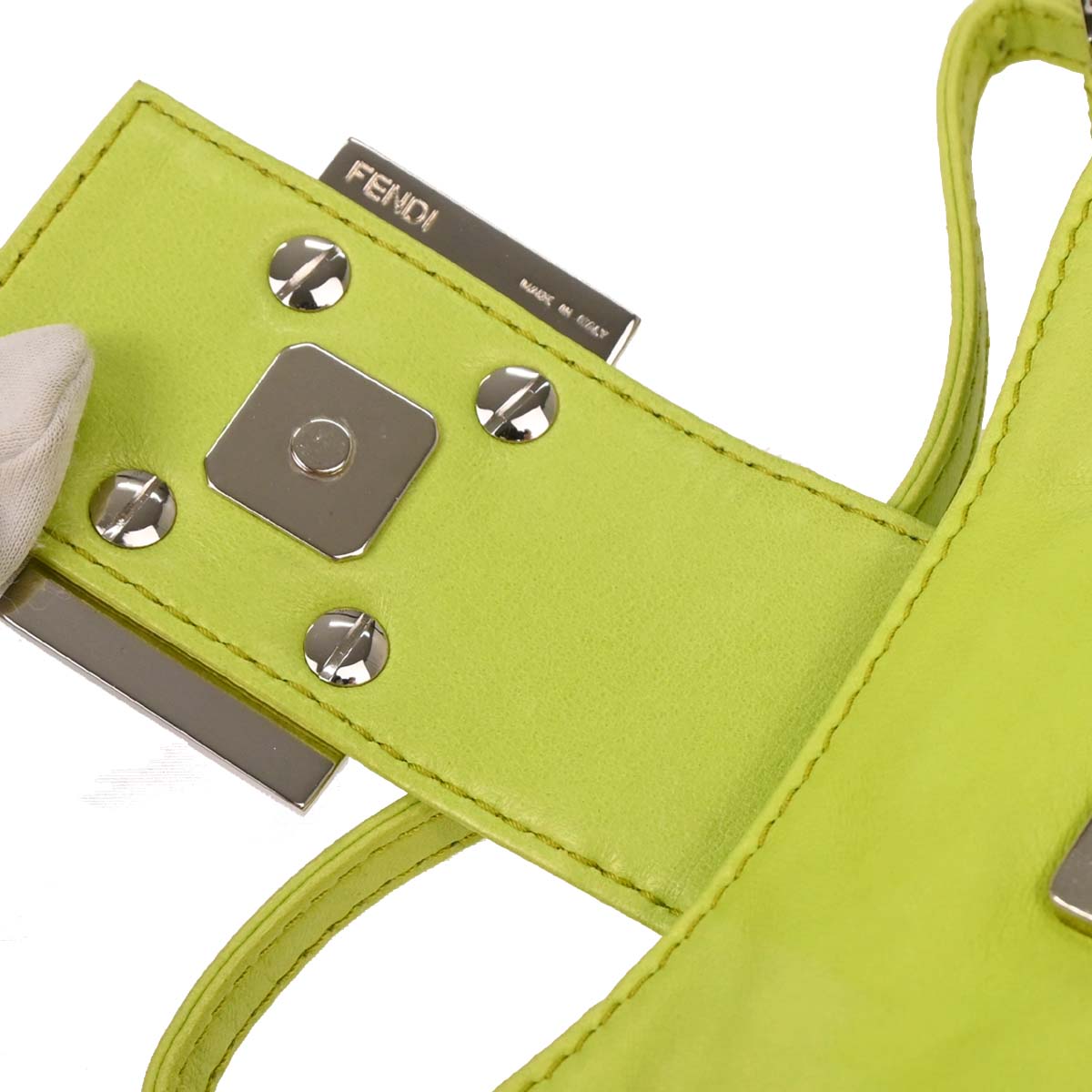 Fendi Light Green Leather Mini Handbag