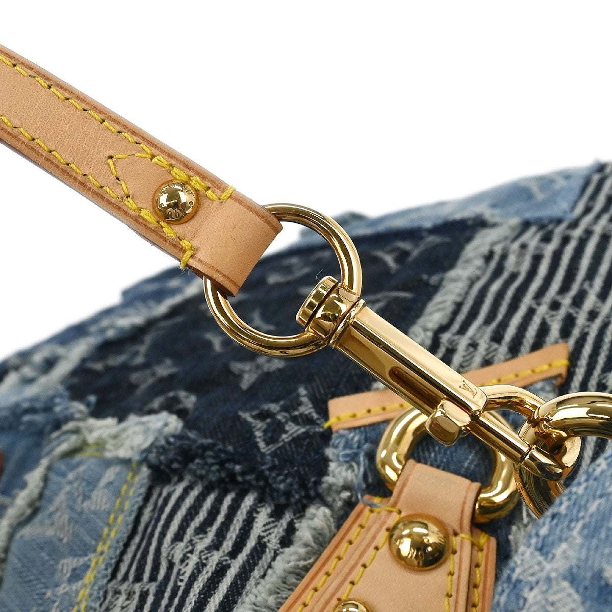 Louis Vuitton * Blue Monogram Denim Patchwork Postie M95374