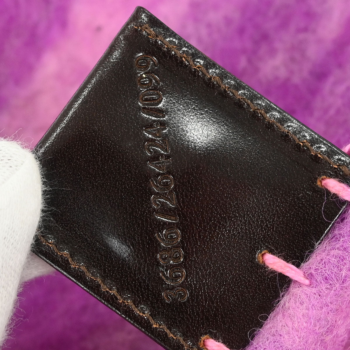 Fendi Purple Wool Floral Handbag