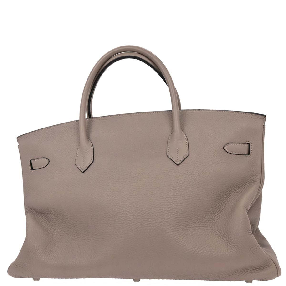 Hermes Tourterelle Taurillon Clemence Birkin 45 Handbag