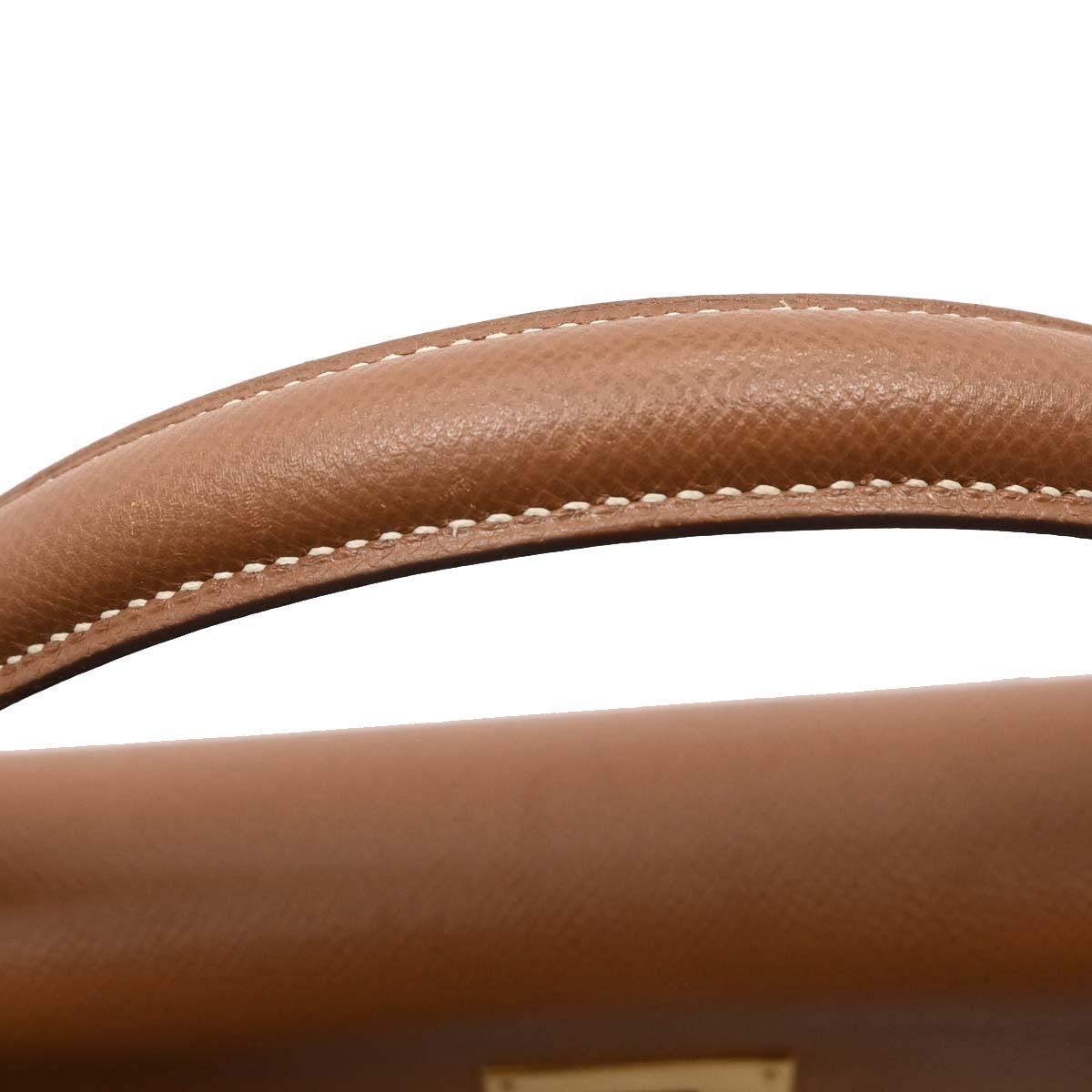 Hermes Gold Courchevel Kelly 40 Retourne 2way Shoulder Handbag
