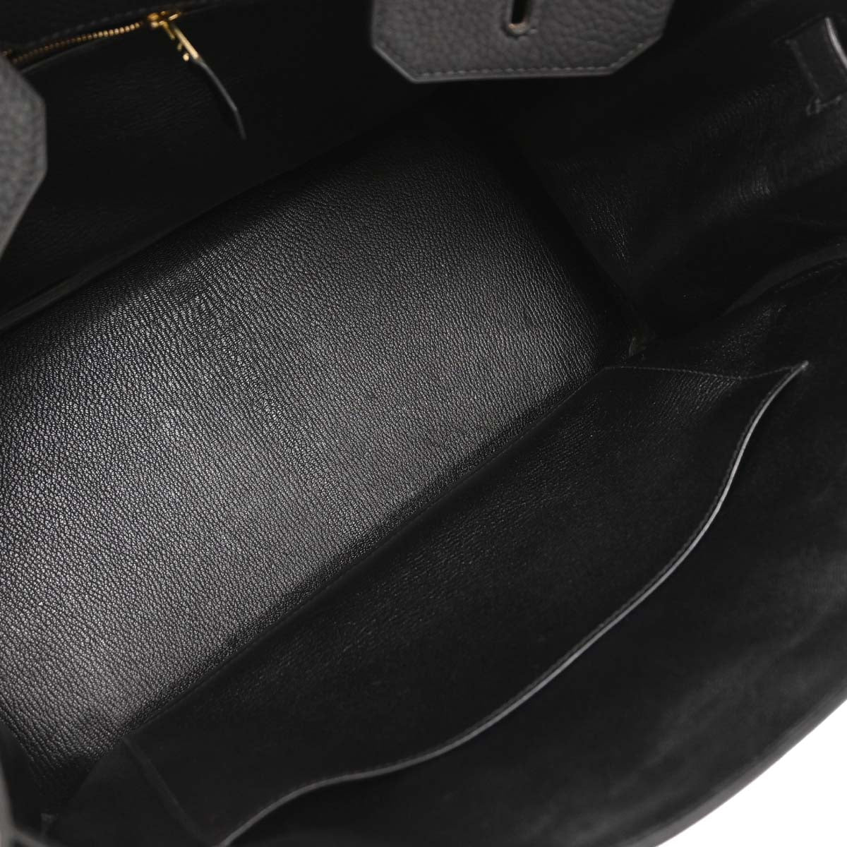 Hermes Black Taurillon Clemence Birkin 35 Handbag