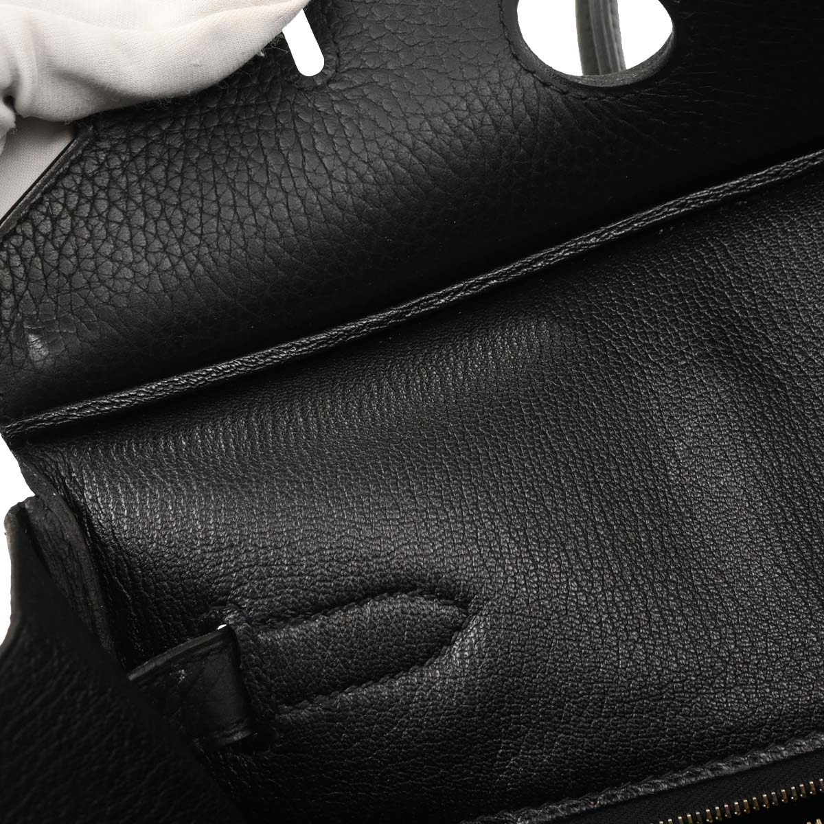 Hermes Black Taurillon Clemence Birkin 35 Handbag