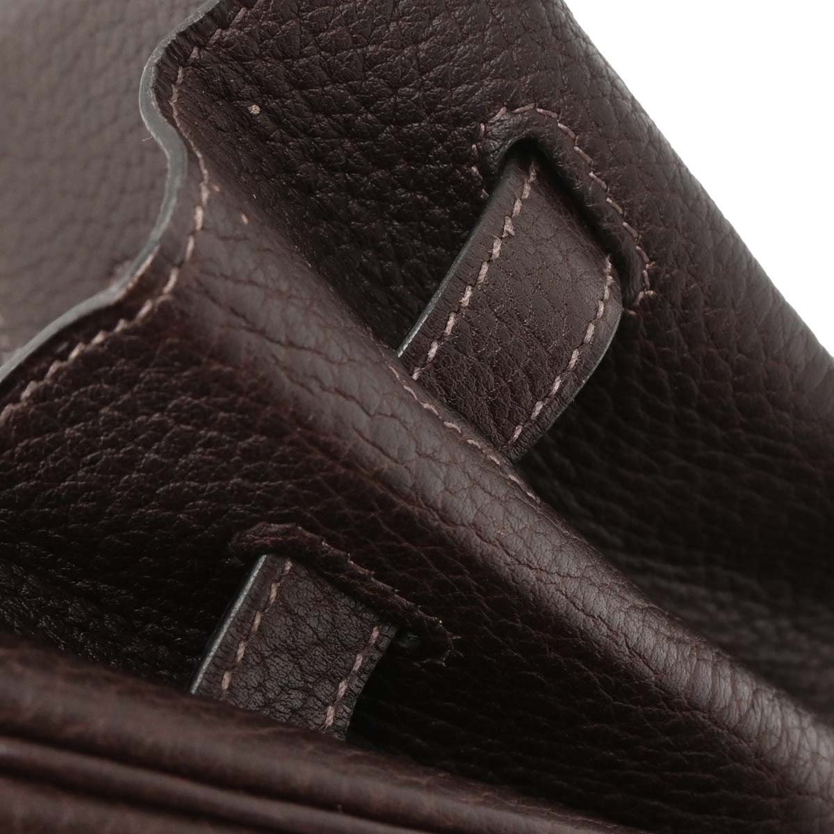 Hermes Chocolat Fjord Birkin 35 Handbag