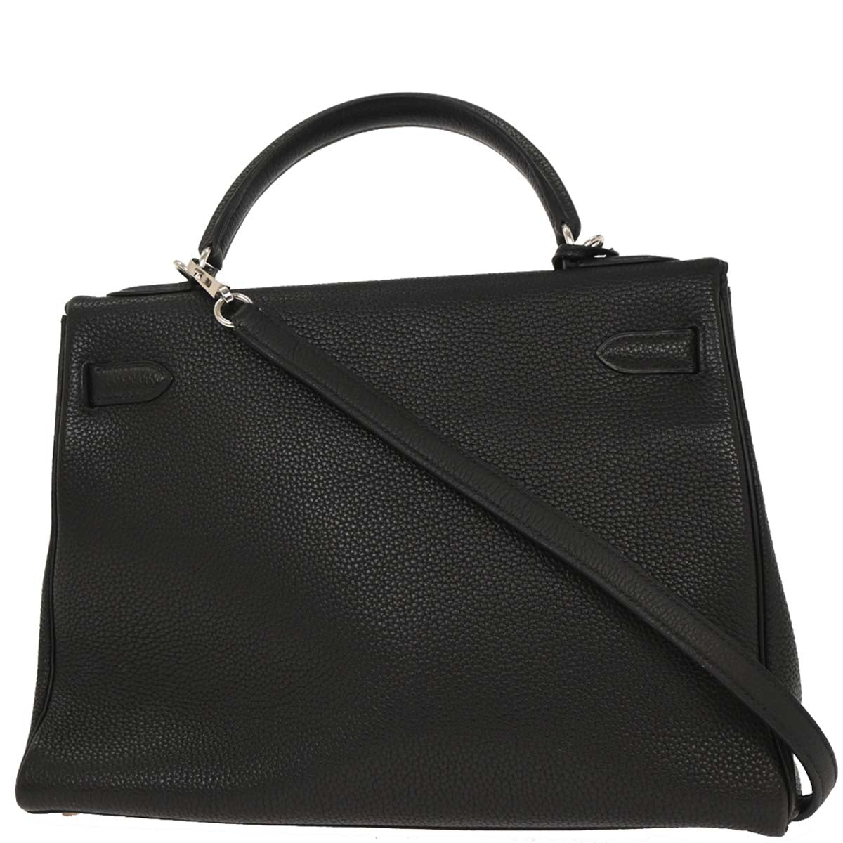 Hermes Black Togo Kelly 32 Retourne 2way Shoulder Handbag