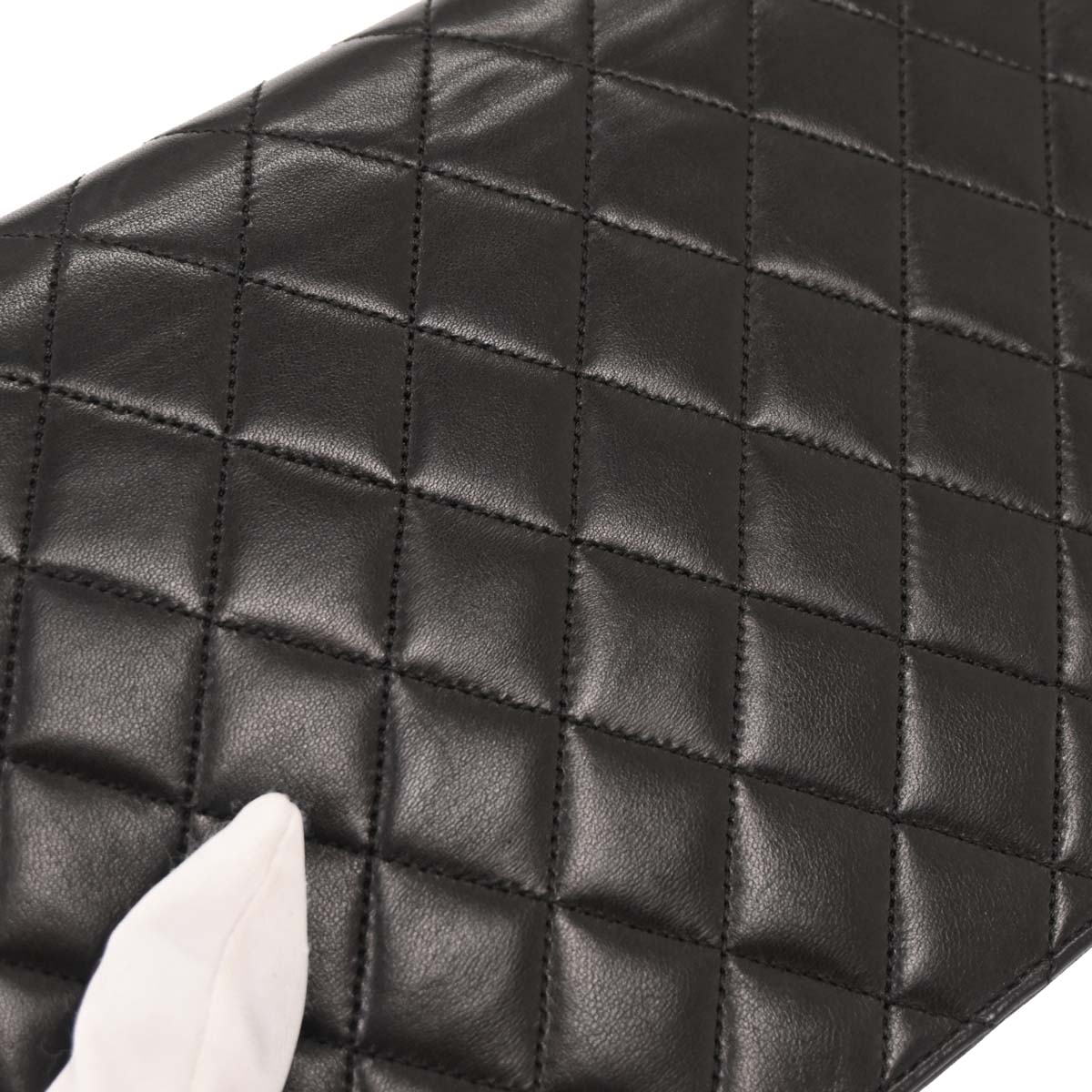 Chanel Black Lambskin Turnlock Medium Half Flap Shoulder Bag