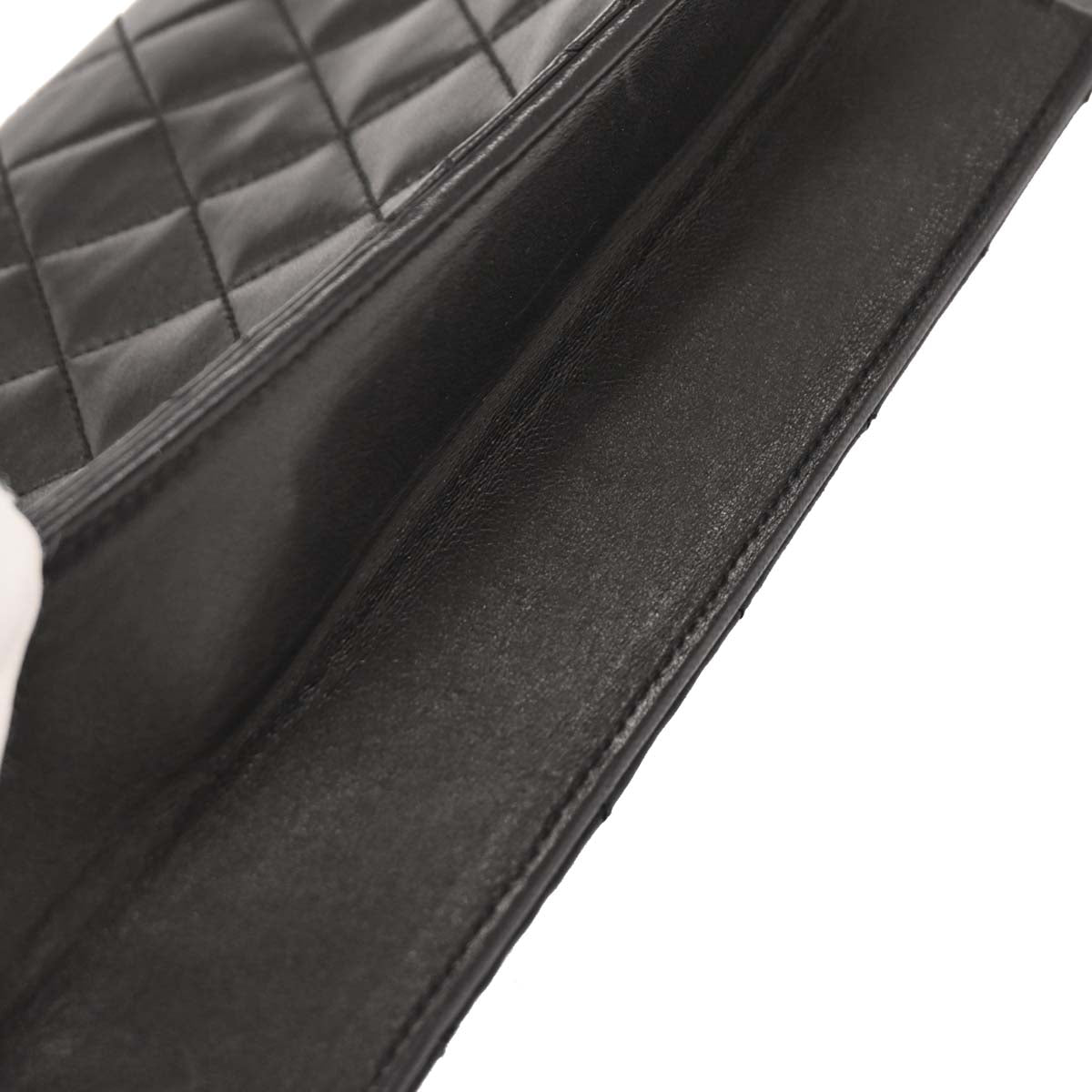 Chanel Black Lambskin Turnlock Medium Half Flap Shoulder Bag