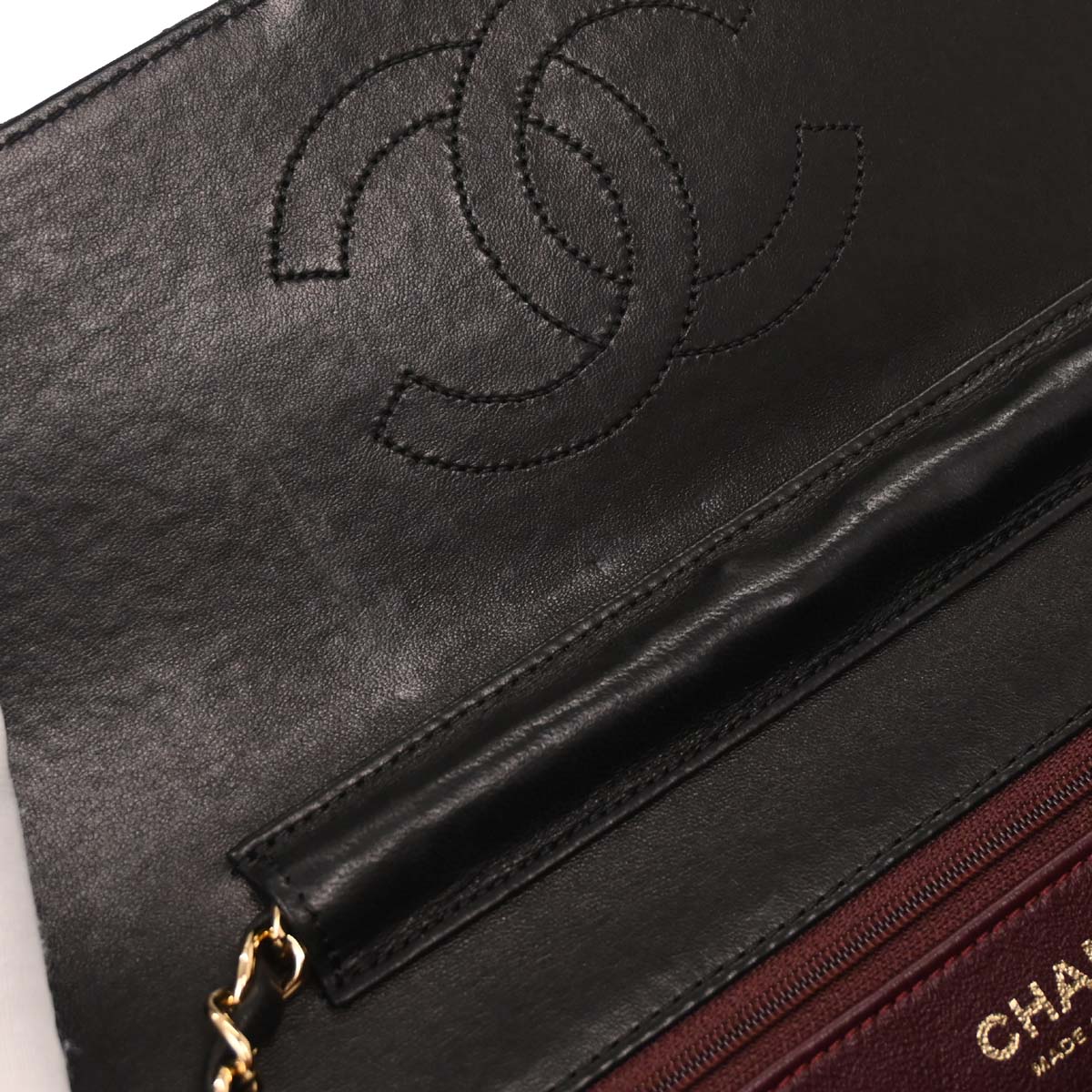 Chanel Black Lambskin Turnlock Medium Half Flap Shoulder Bag