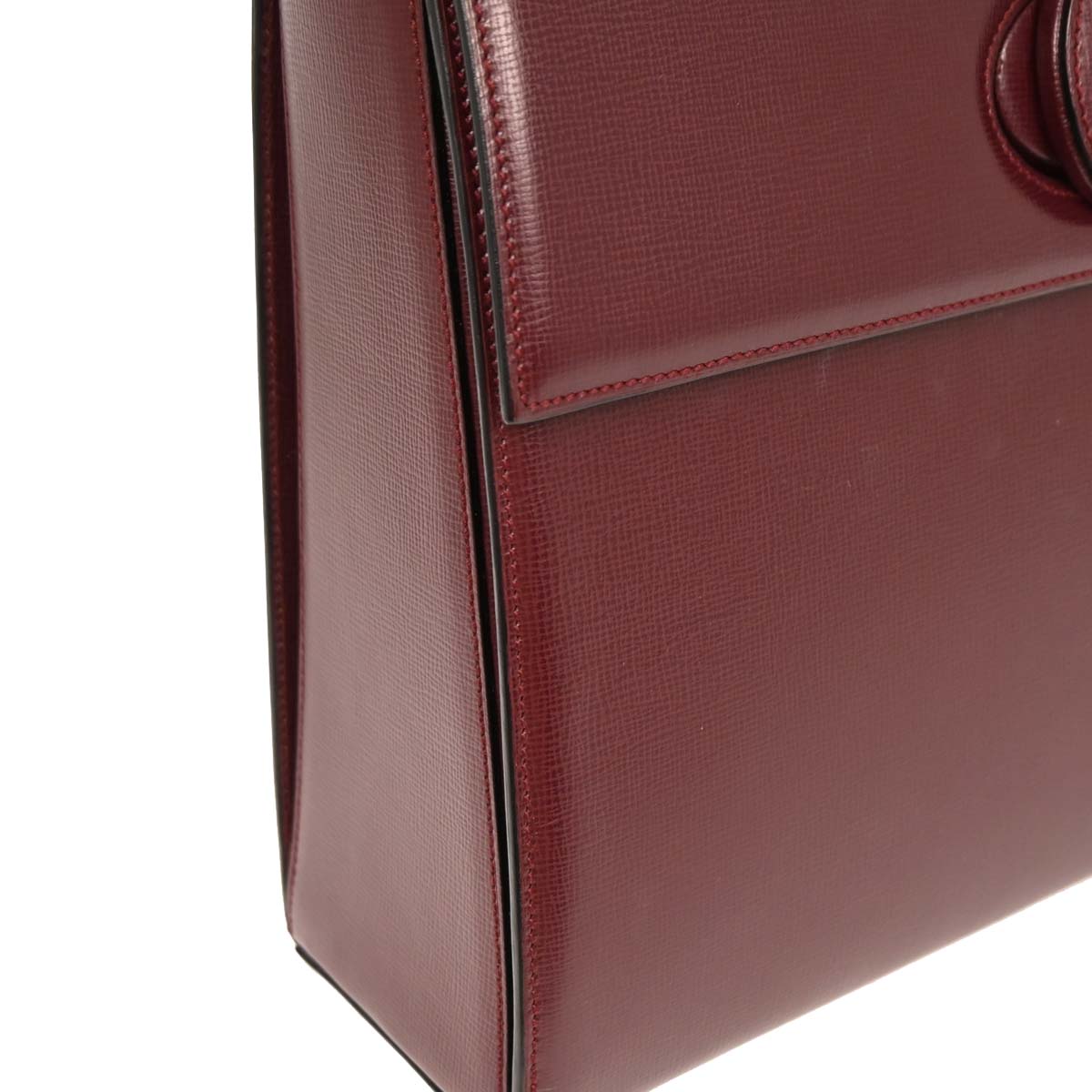 Cartier Bordeaux Leather Handbag
