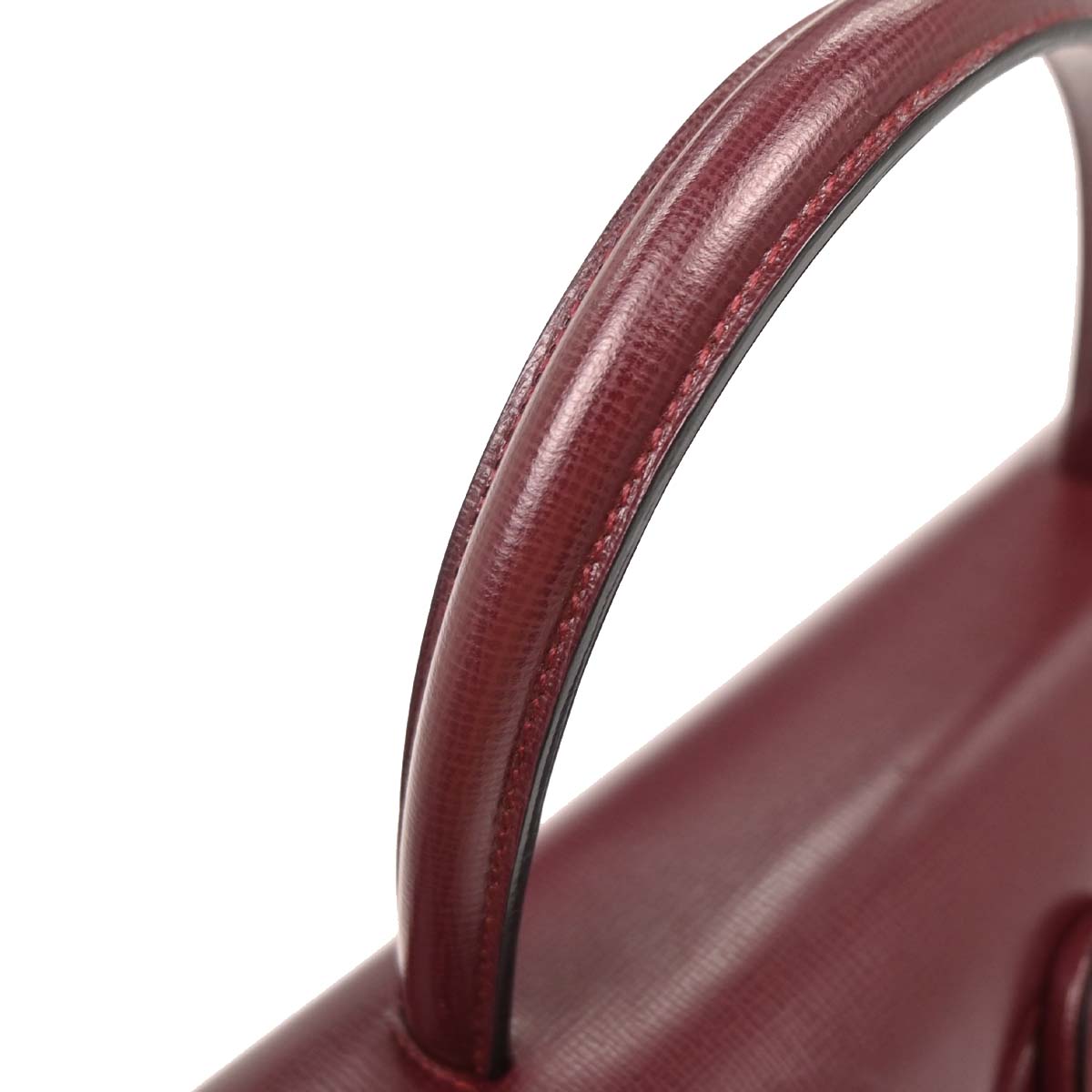 Cartier Bordeaux Leather Handbag