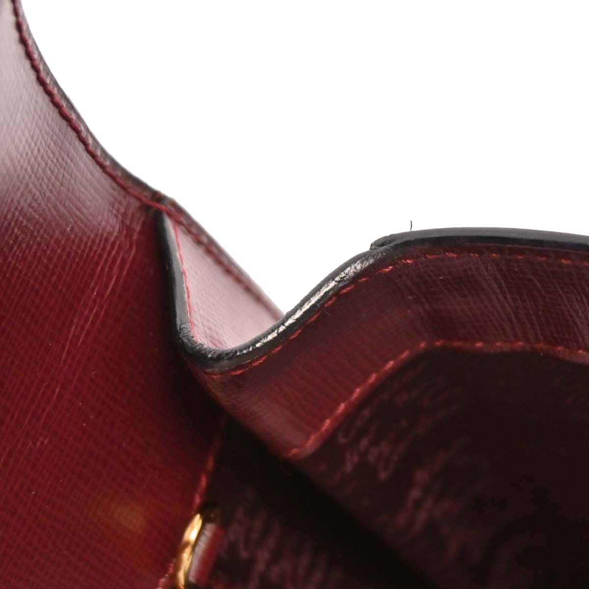 Cartier Bordeaux Leather Handbag