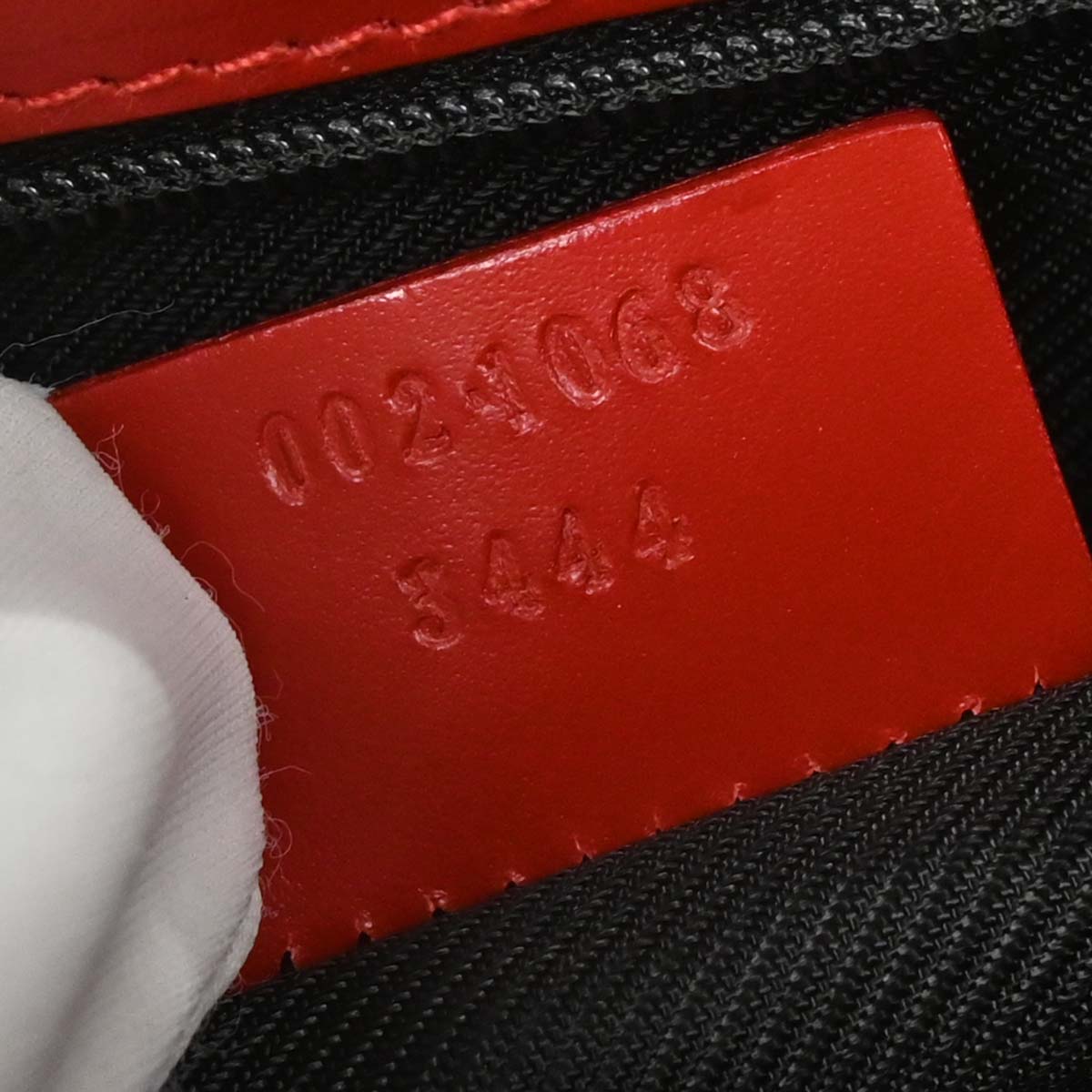 Gucci Gray Red Canvas GG Jackie Handbag