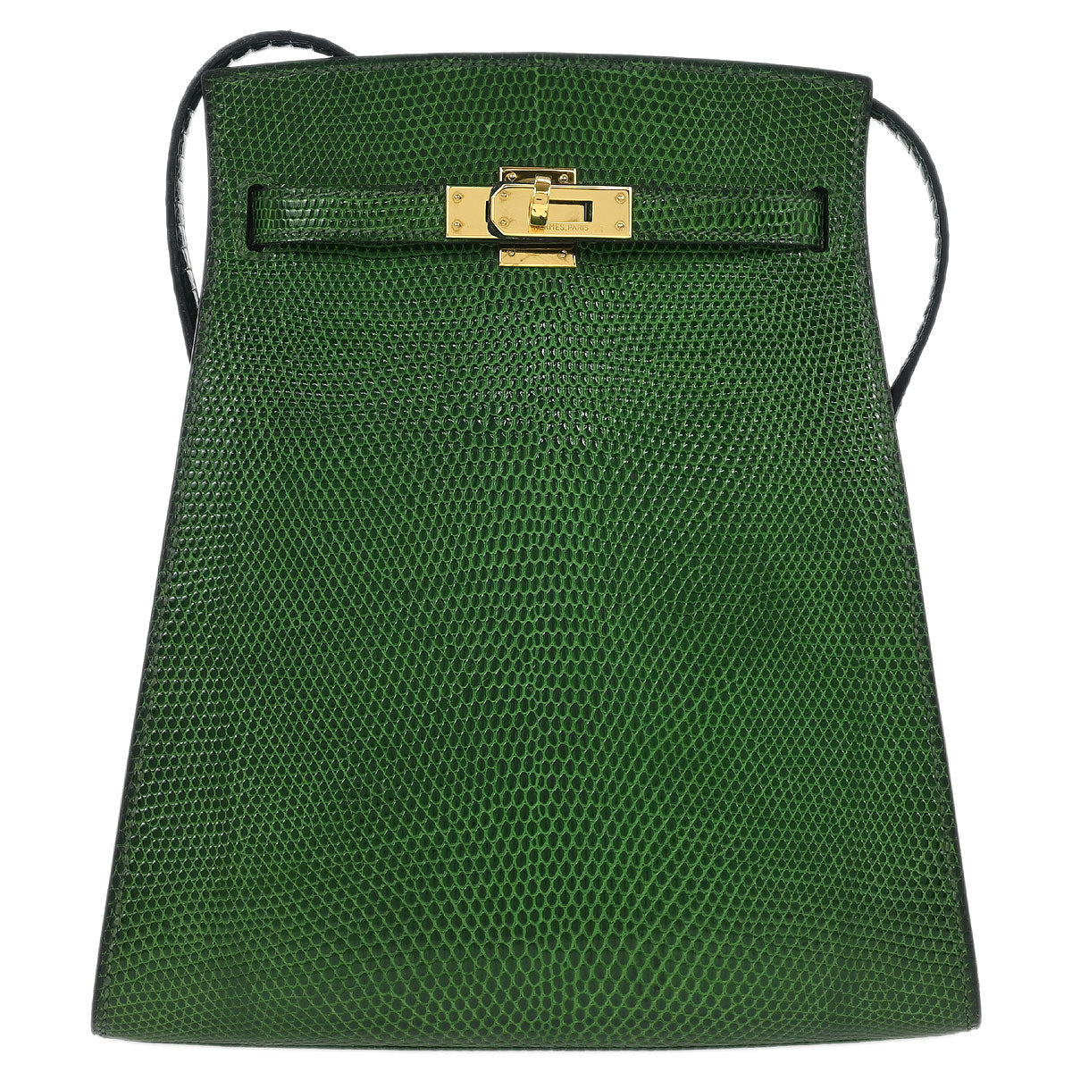Hermes * Green Lizard Kelly Sport PM Shoulder Bag