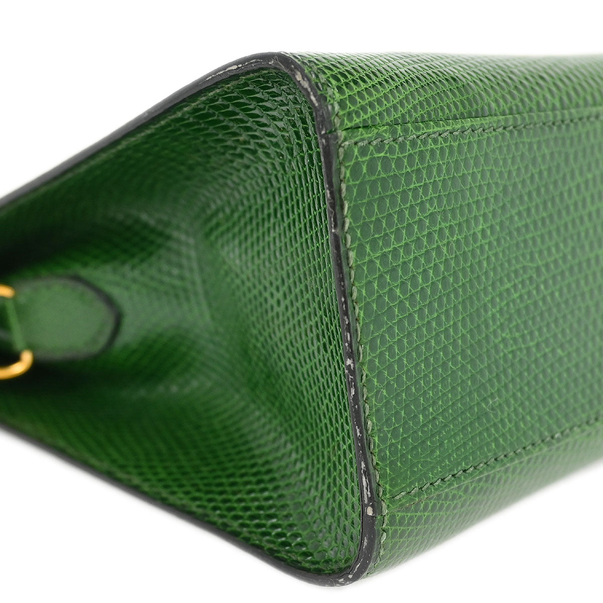 Hermes * Green Lizard Kelly Sport PM Shoulder Bag