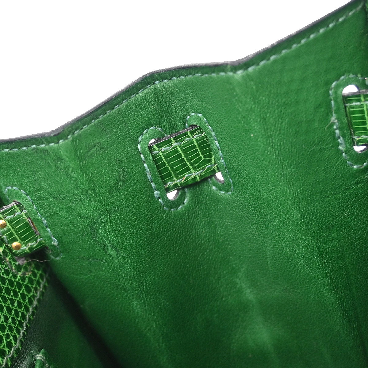 Hermes * Green Lizard Kelly Sport PM Shoulder Bag