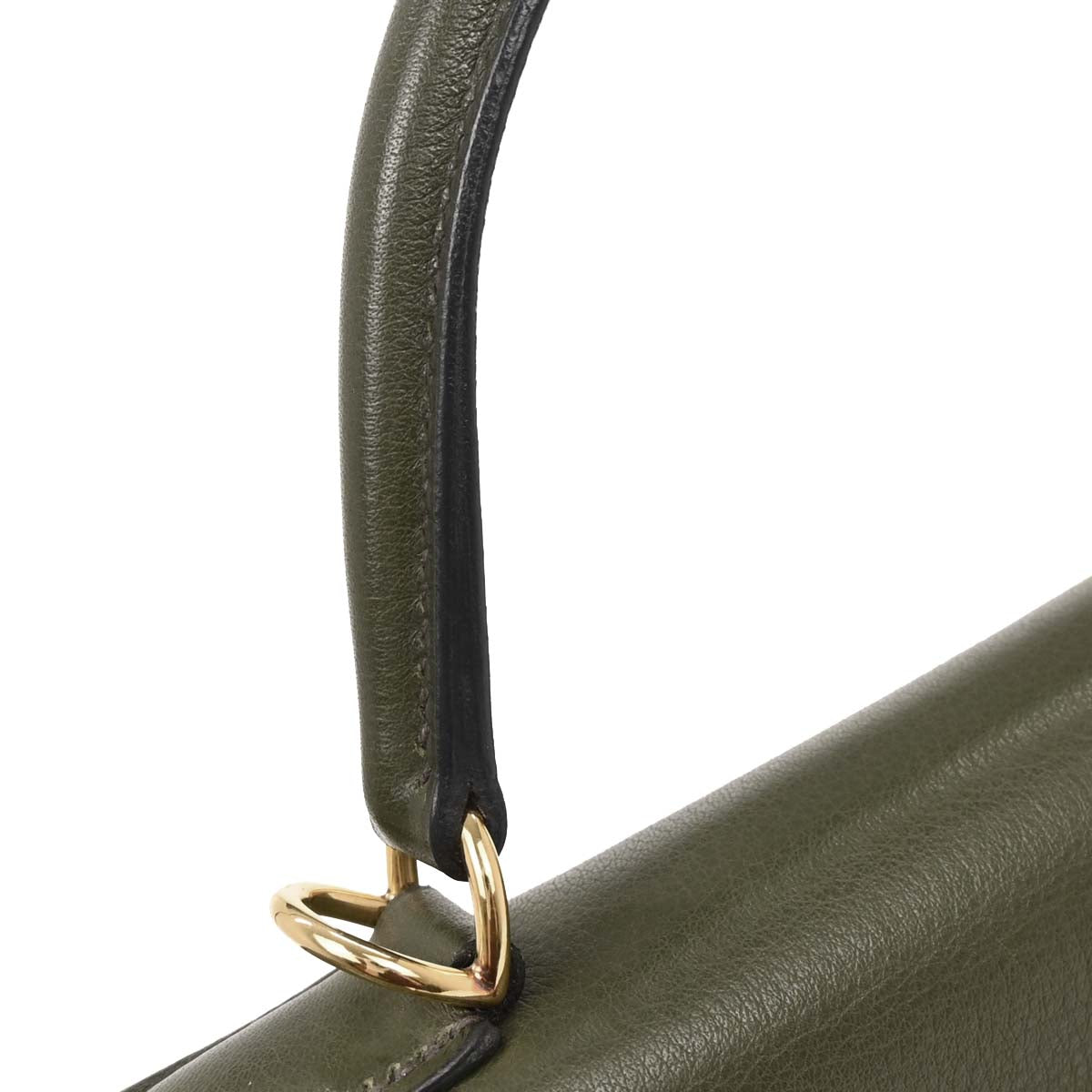 Hermes Green Evergrain Kelly 28 Sellier 2way Shoulder Handbag