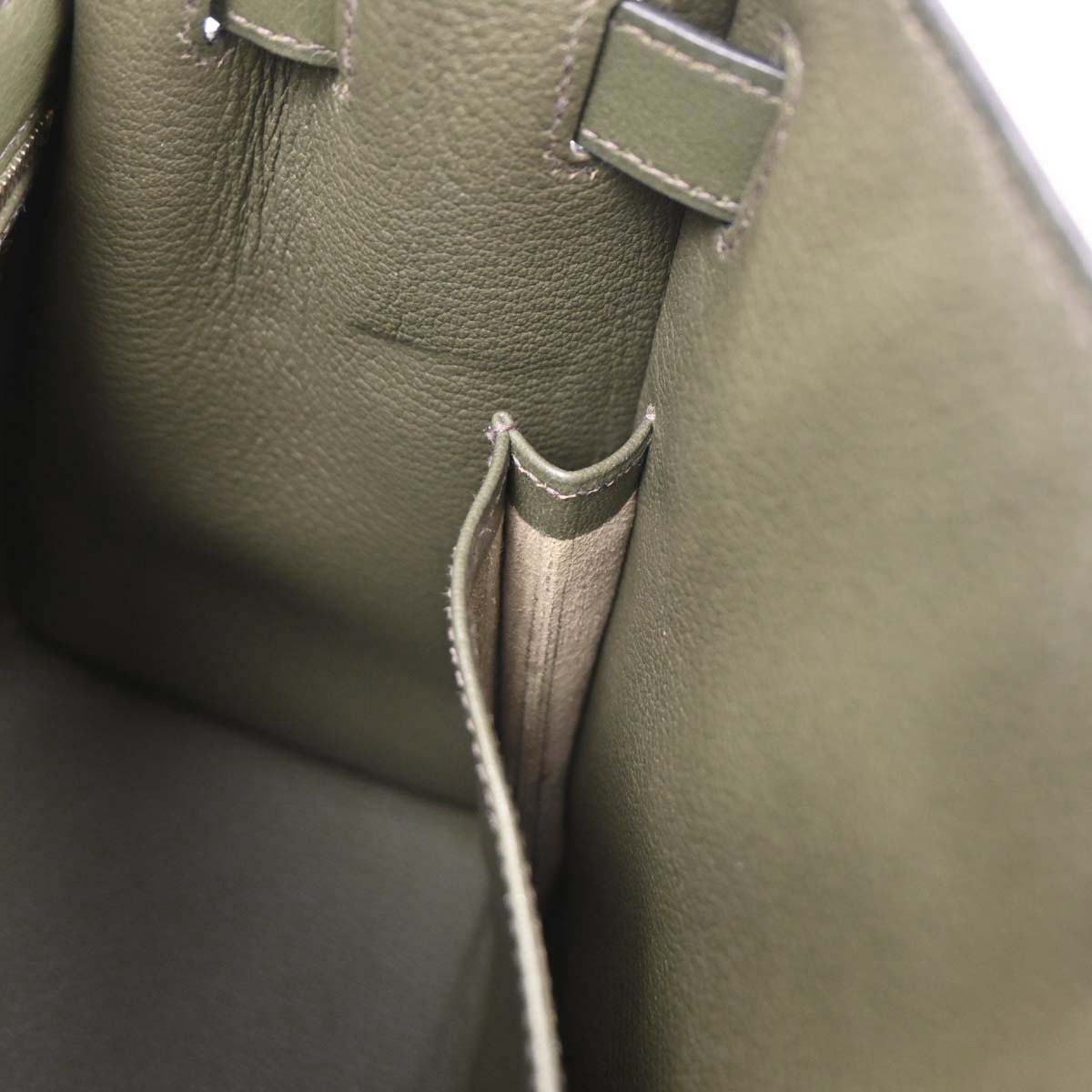 Hermes Green Evergrain Kelly 28 Sellier 2way Shoulder Handbag