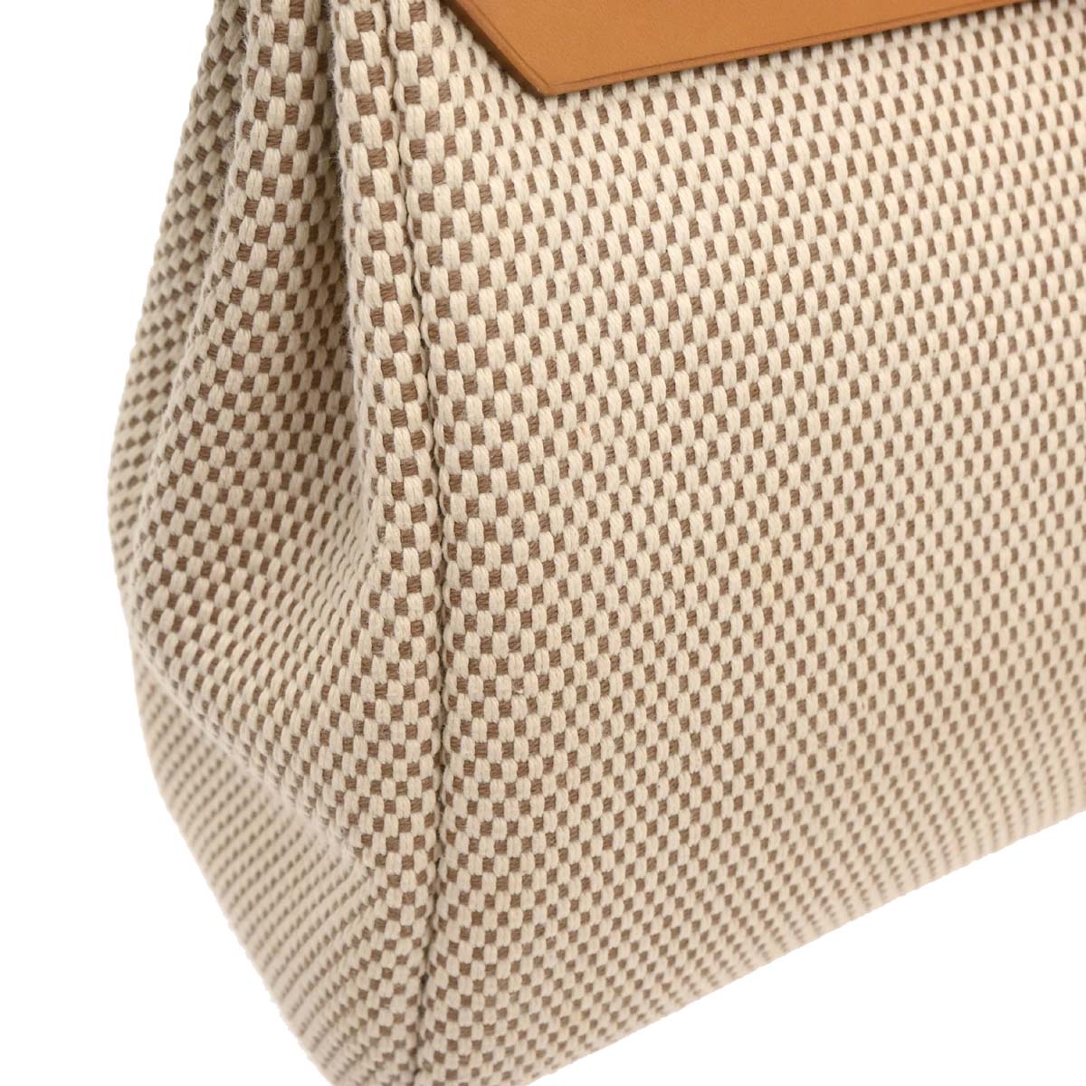 Hermes 2003 Natural Black Toile GM Officier Herbag PM 2 in 1 Handbag