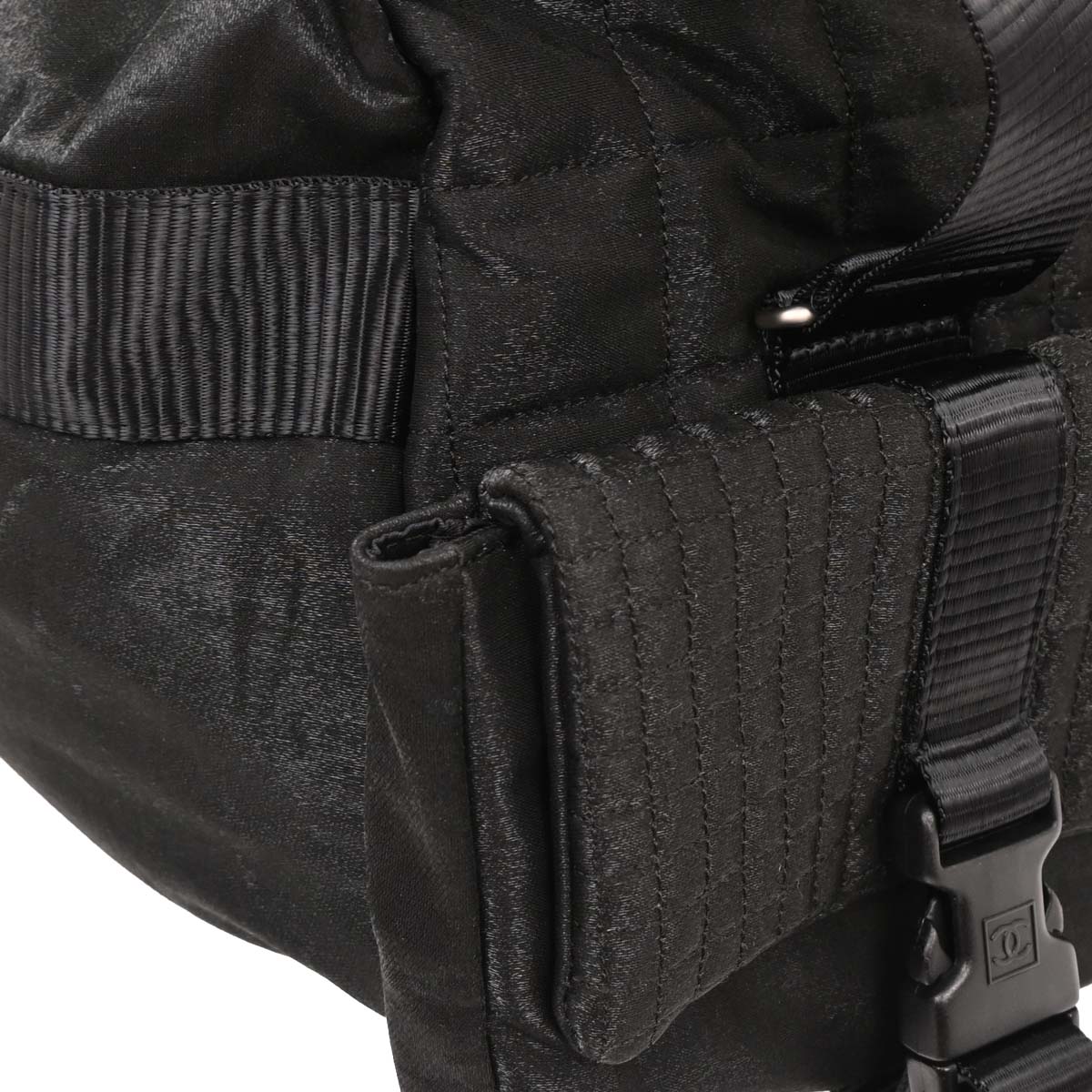 Chanel Black Nylon Sport Line Gym Bag