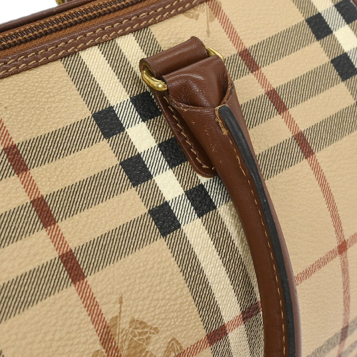 Burberry Beige PVC House Check Handbag