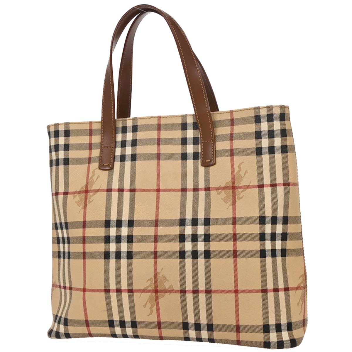 Burberry Beige PVC House Check Tote Handbag