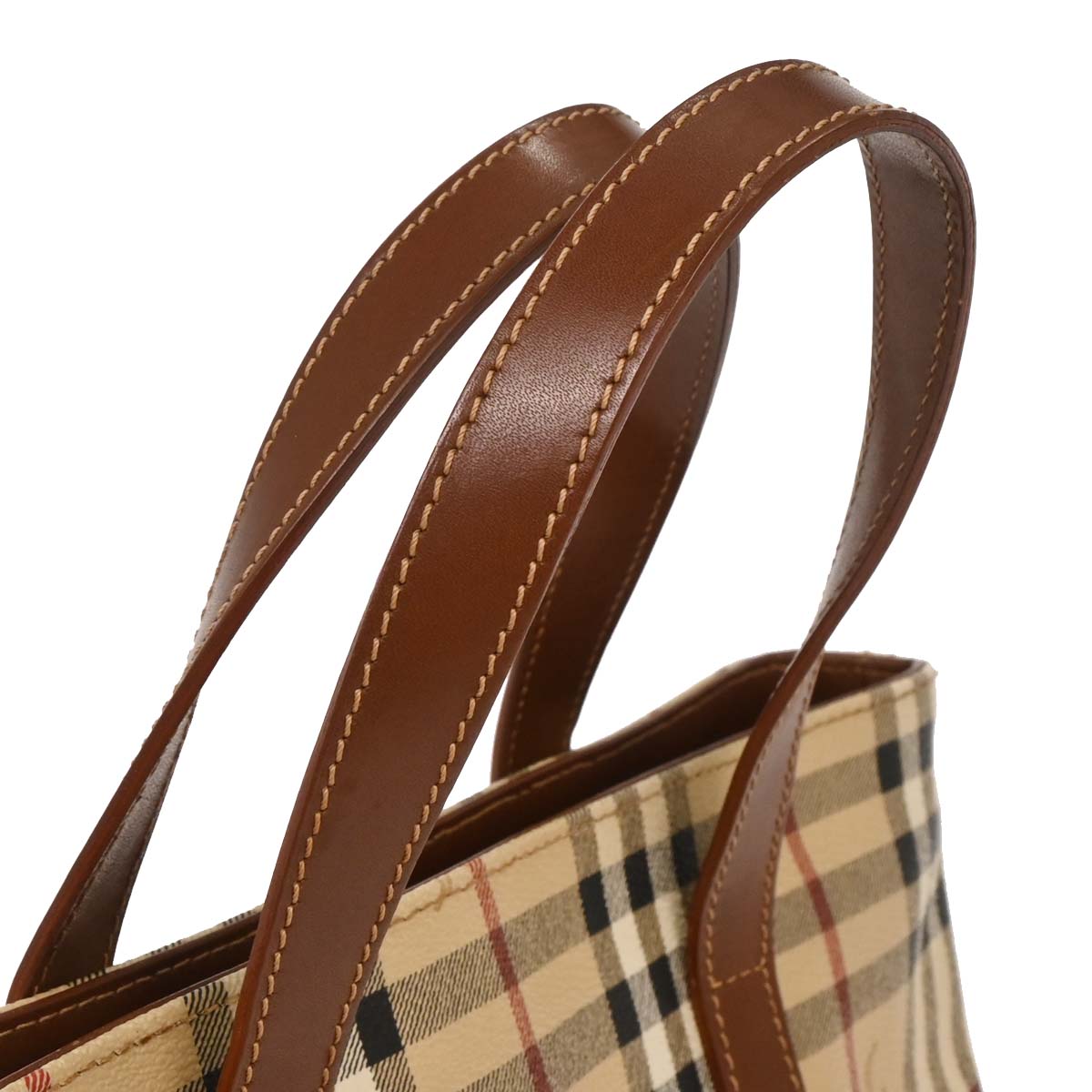 Burberry Beige PVC House Check Tote Handbag