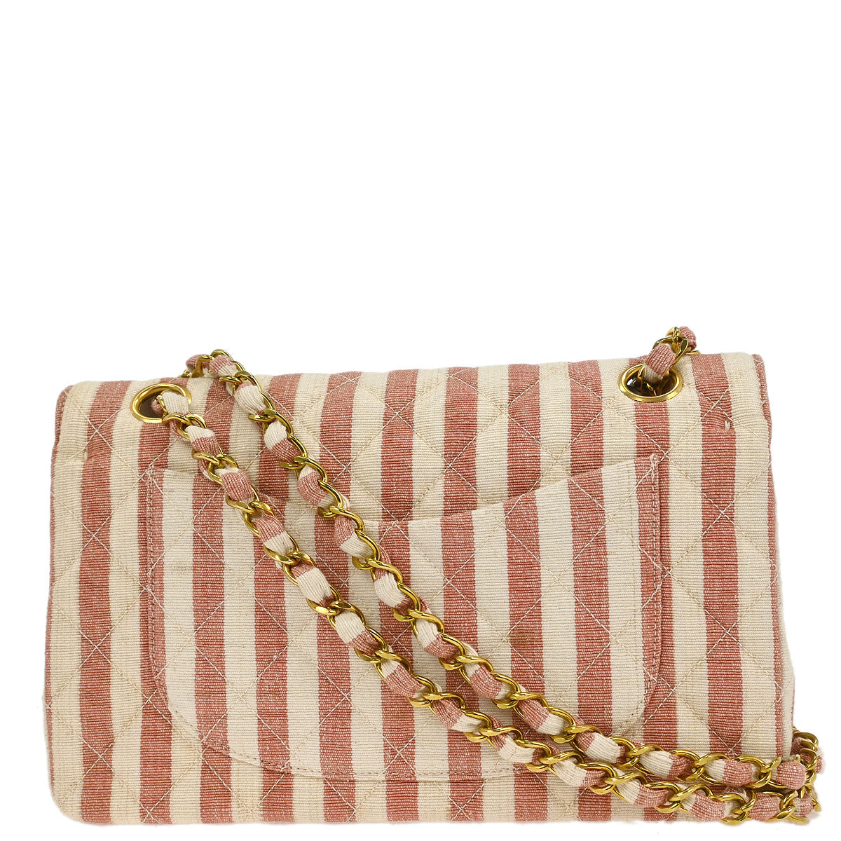 Chanel * Linen Small Classic Double Flap Shoulder Bag