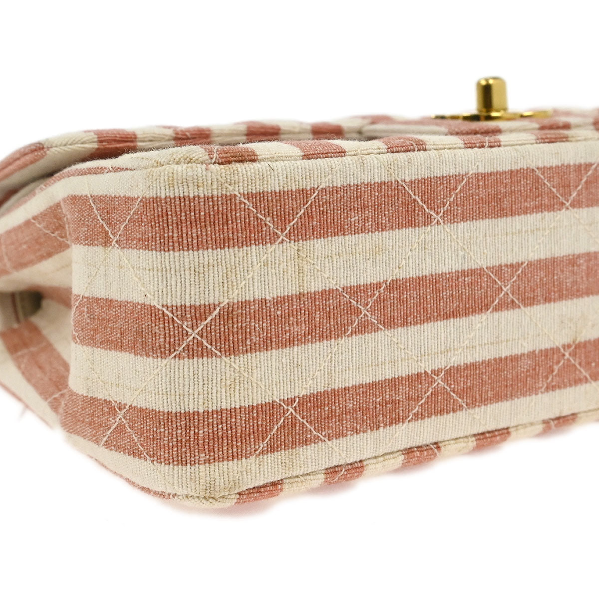 Chanel * Linen Small Classic Double Flap Shoulder Bag