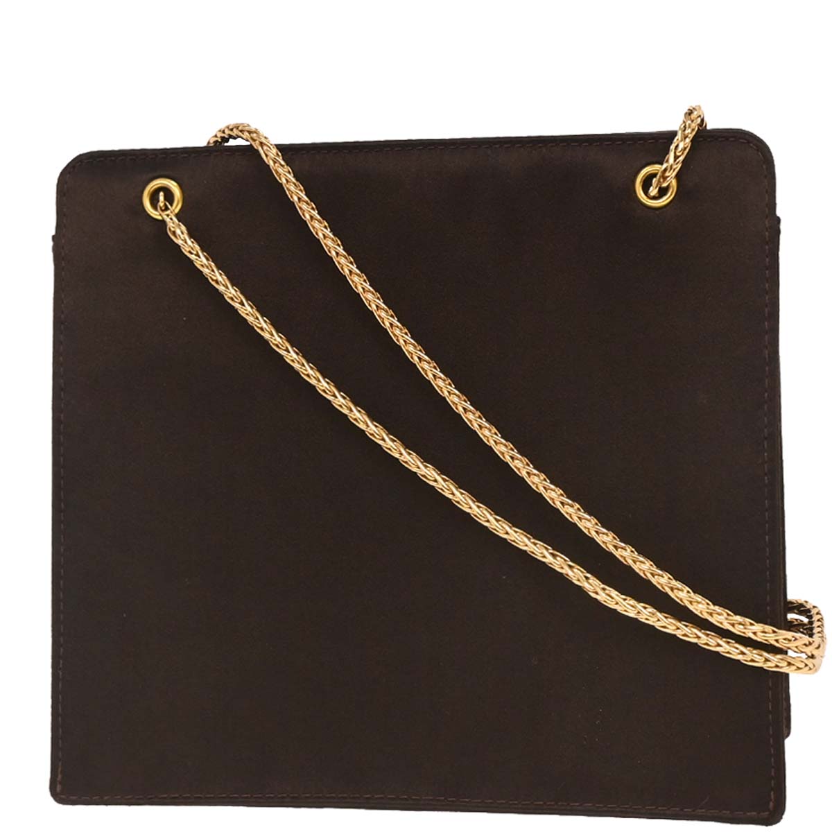 Chanel Brown Satin Shoulder Bag