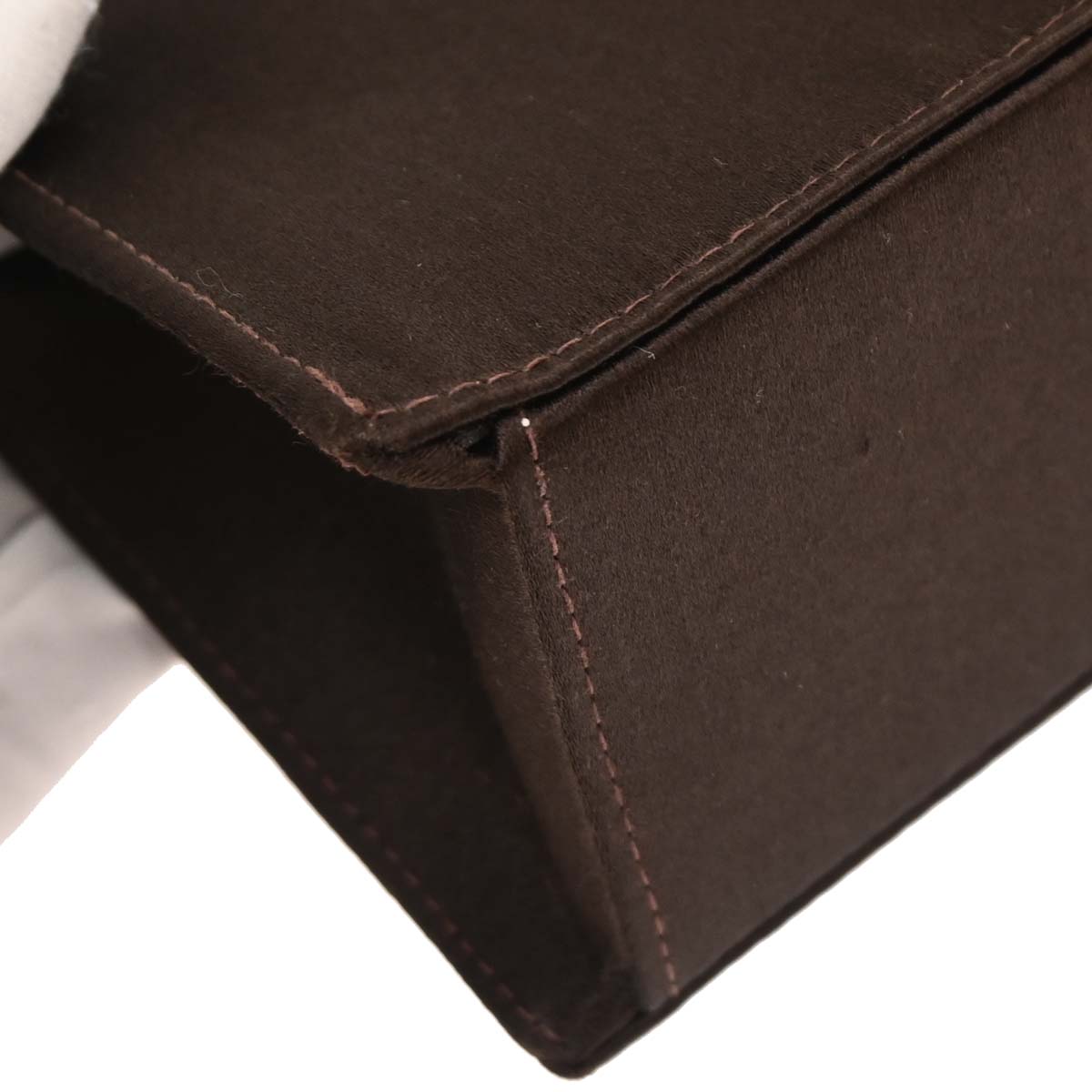 Chanel Brown Satin Shoulder Bag