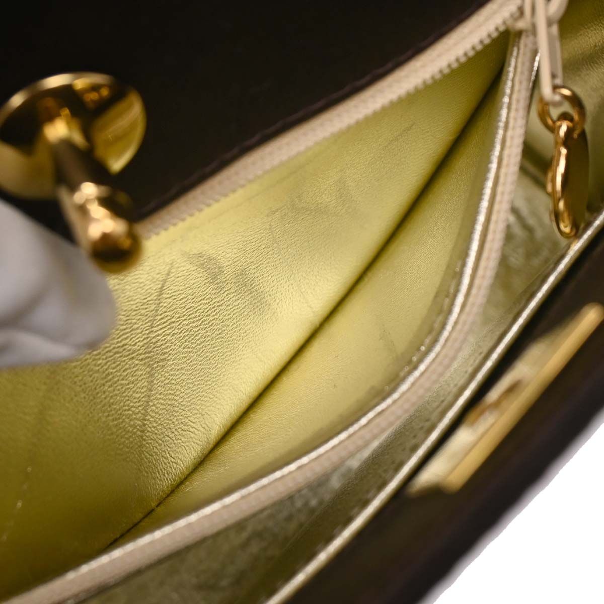 Chanel Brown Satin Shoulder Bag