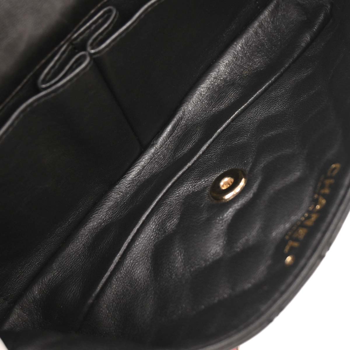 Chanel Black Lambskin Valentine East West Shoulder Bag
